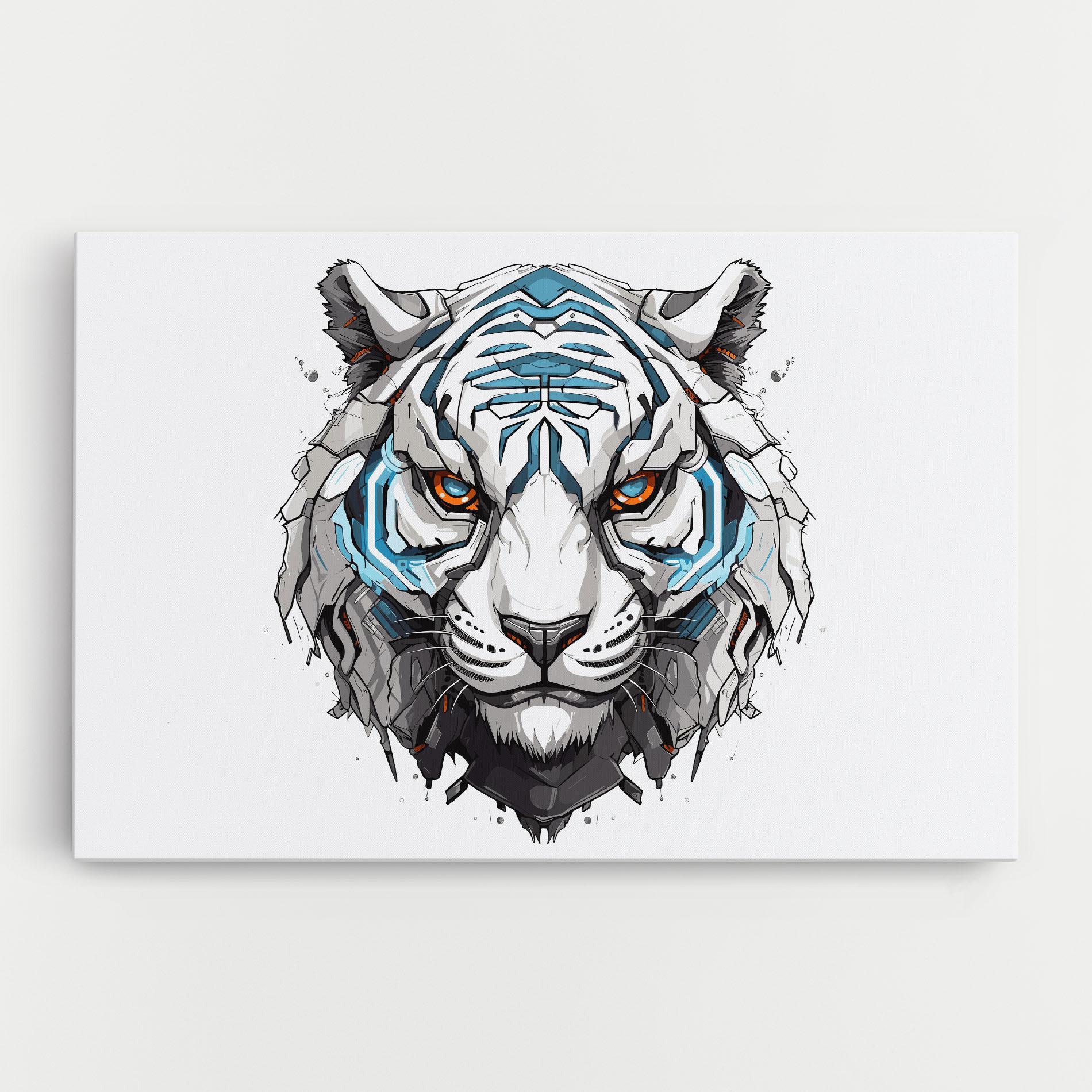 Vászonkép Cyborg Tiger mockup 0
