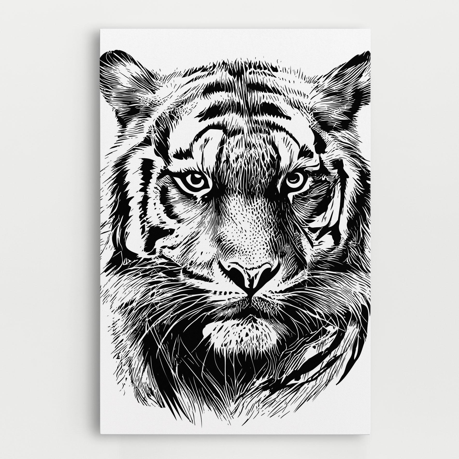 Vászonkép Pretty Tiger Head mockup 0