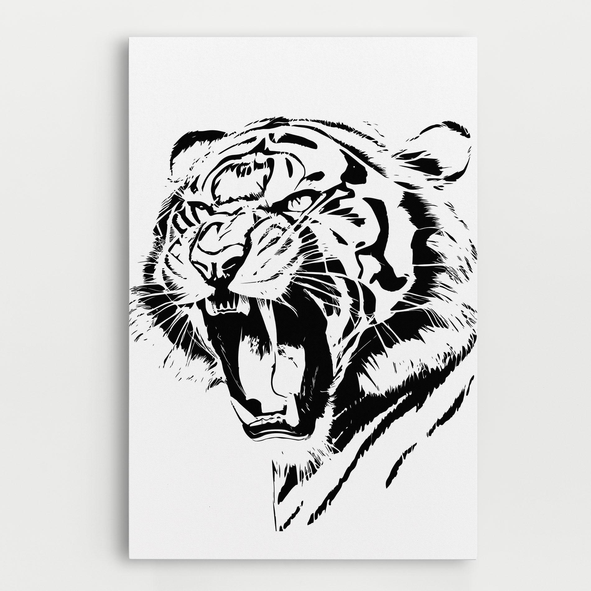 Vászonkép Roaring Tiger mockup 0