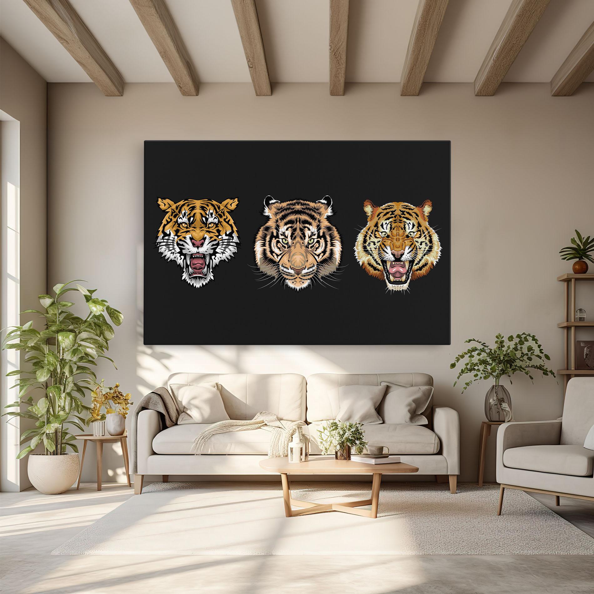 Vászonkép 3 Tigers mockup 6