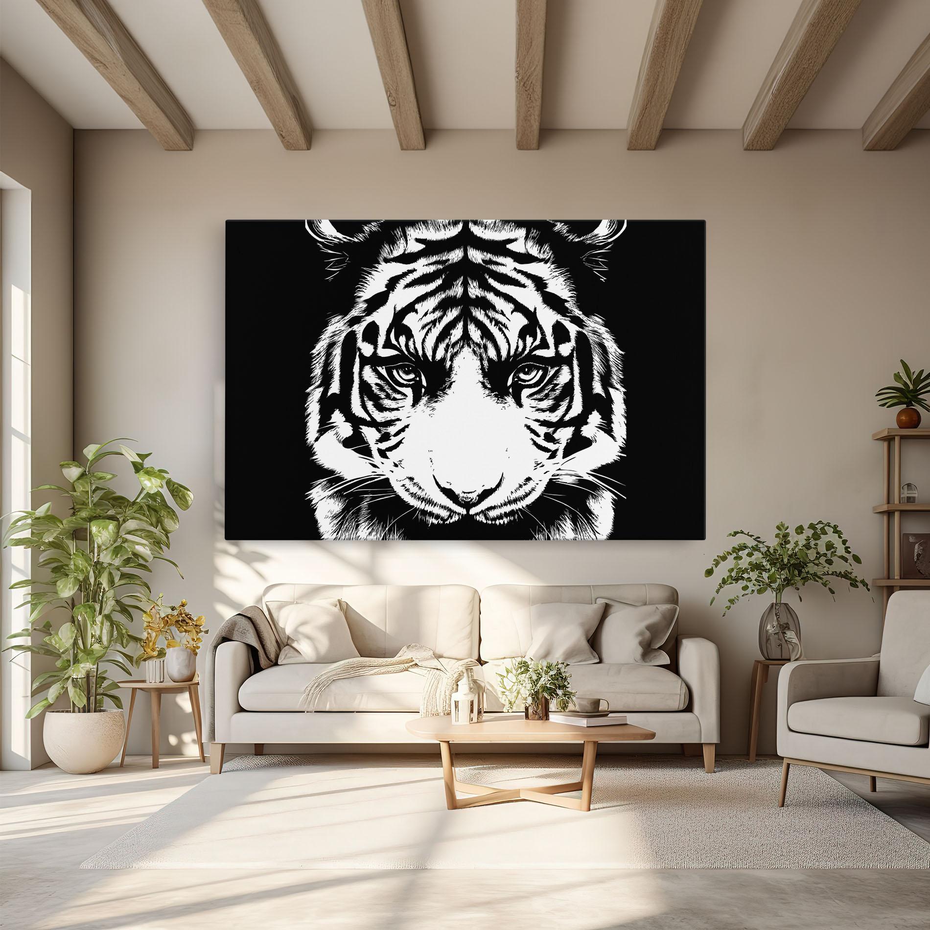 Vászonkép Big Eyes Tiger mockup 6