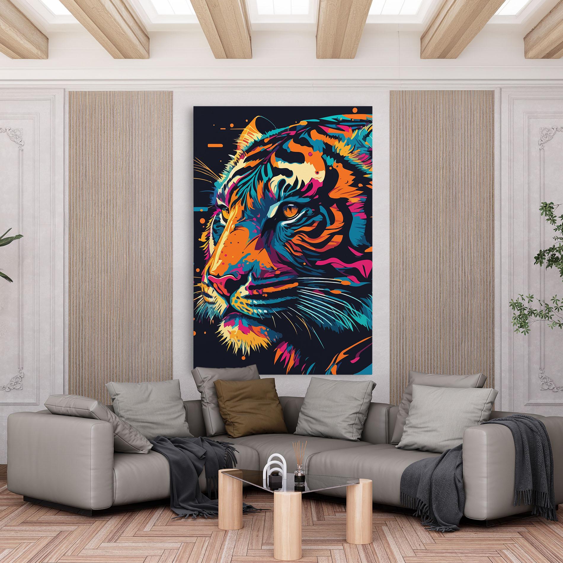 Vászonkép Colorful Tiger mockup 6