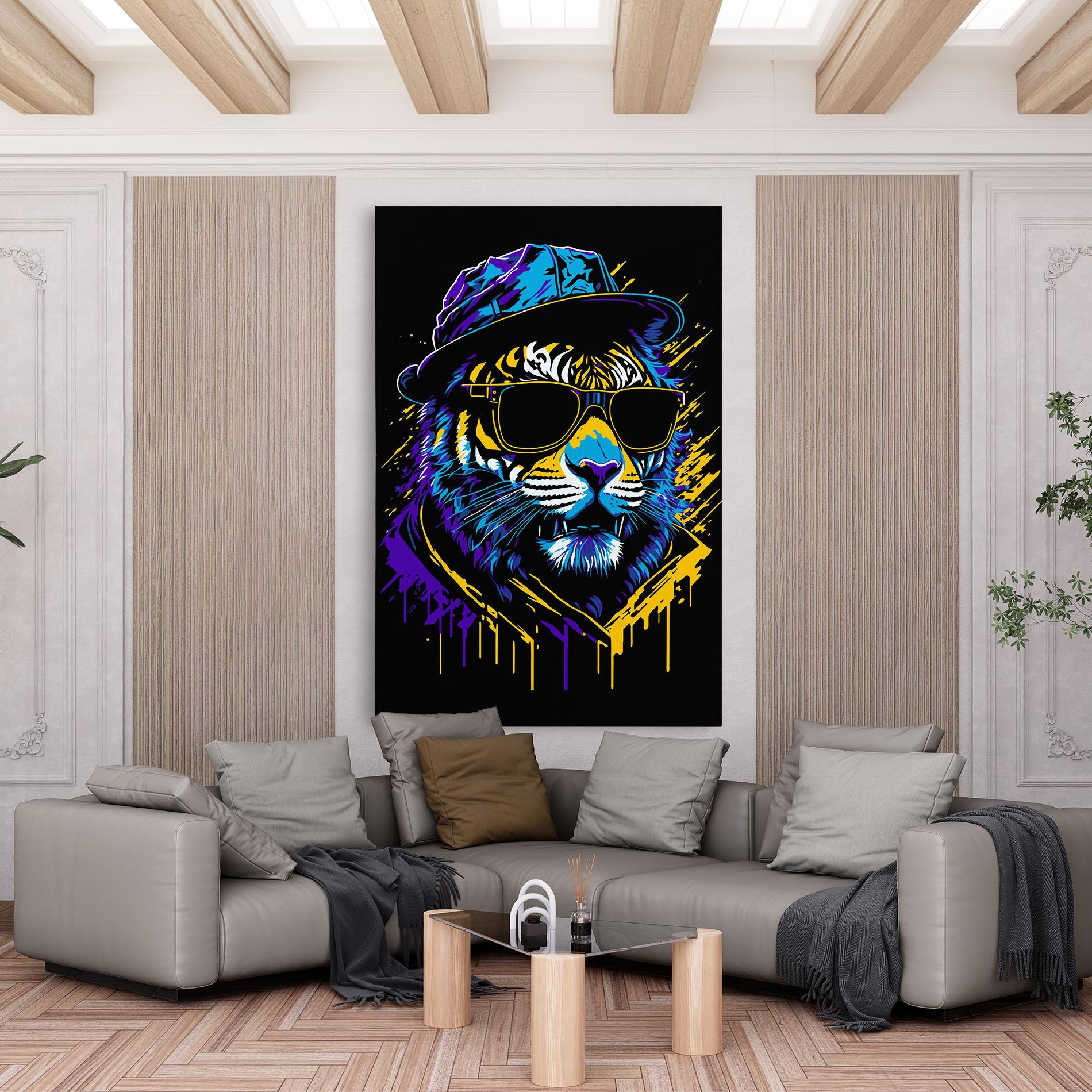 Vászonkép Glasses Tiger mockup 6