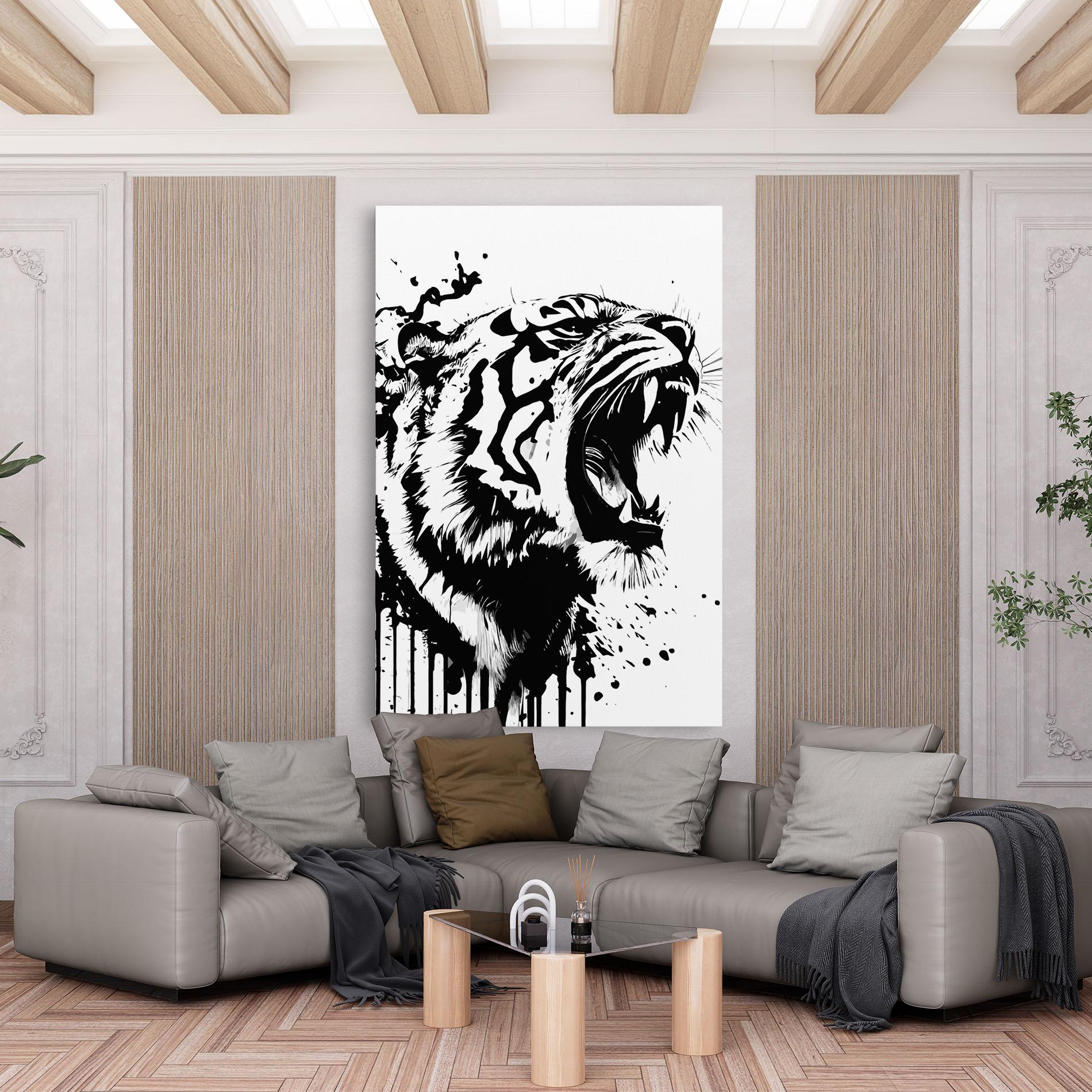 Vászonkép Ink Art Tiger mockup 6