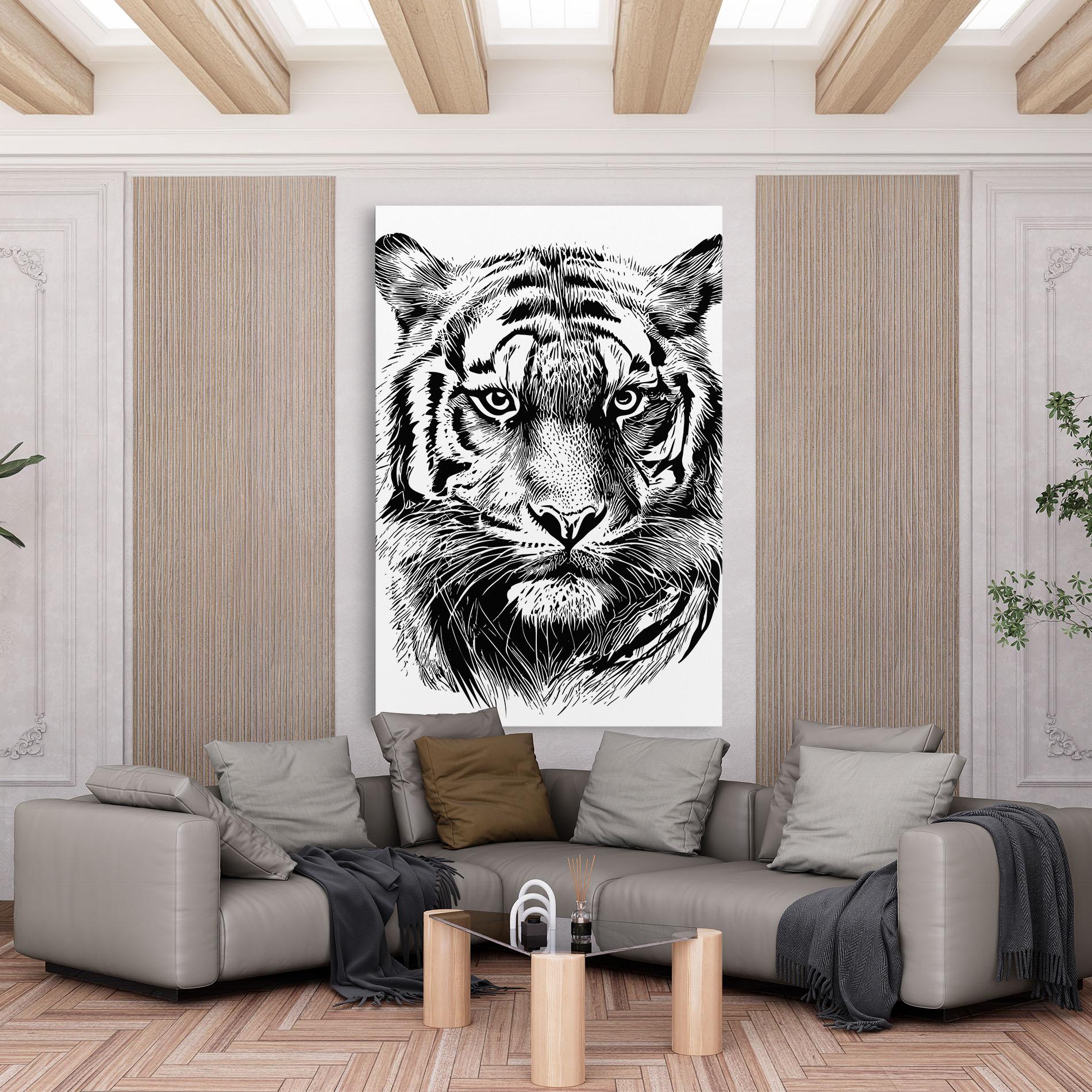 Vászonkép Pretty Tiger Head mockup 6