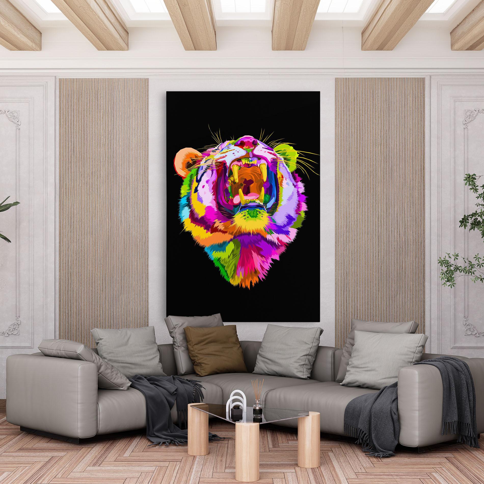 Vászonkép Tiger Mix Color mockup 6