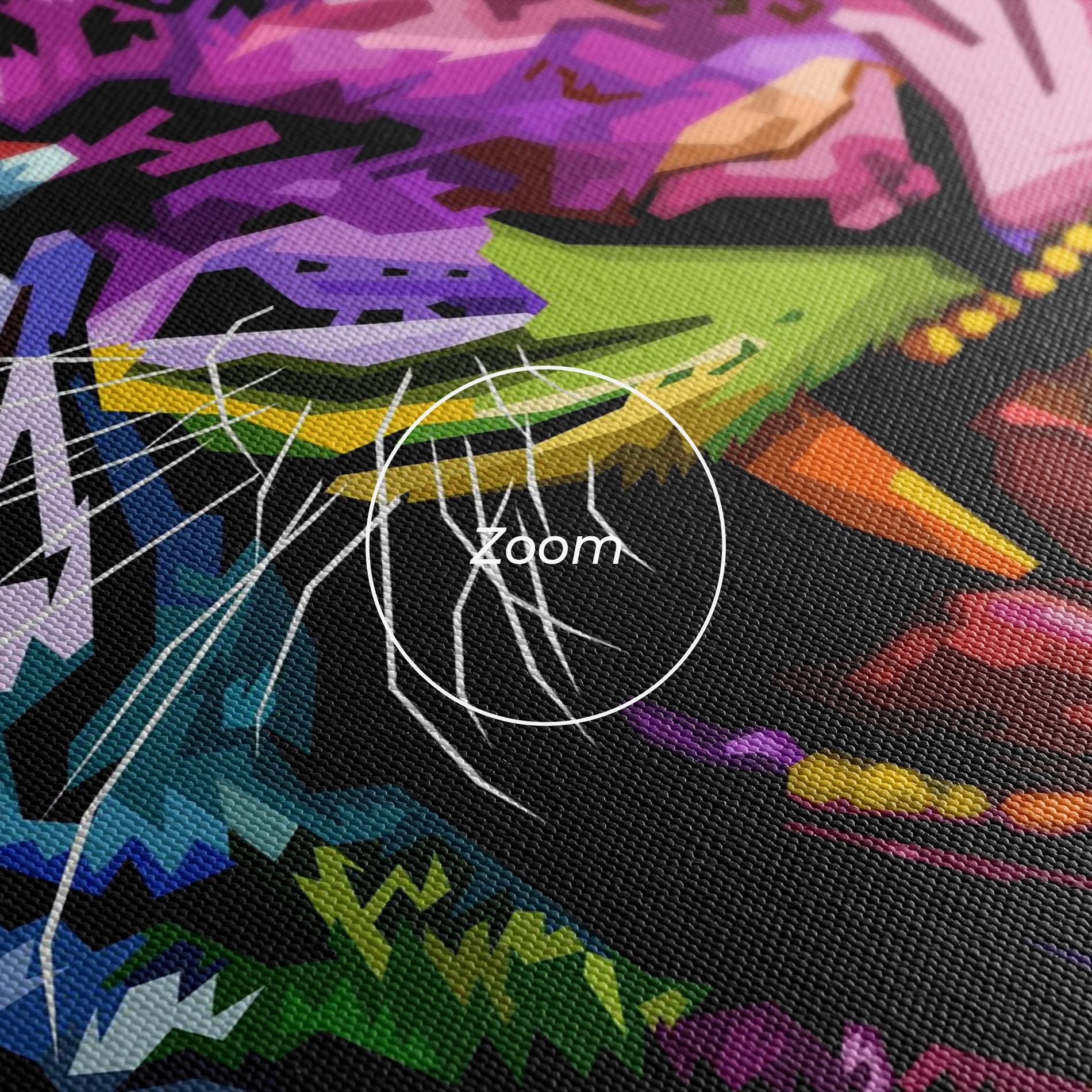 Vászonkép Tiger On Black mockup 3