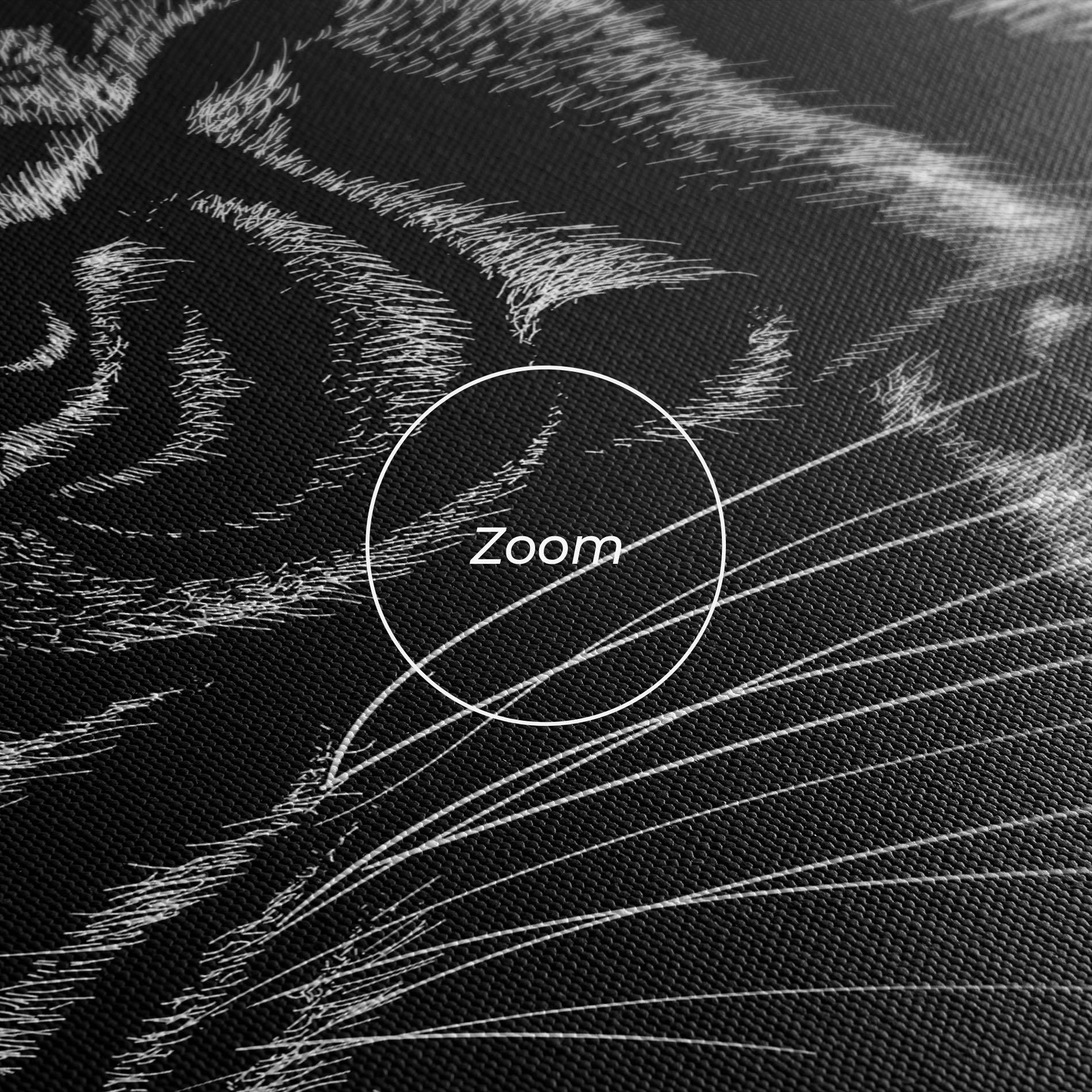 Vászonkép Tiger White Head mockup 3