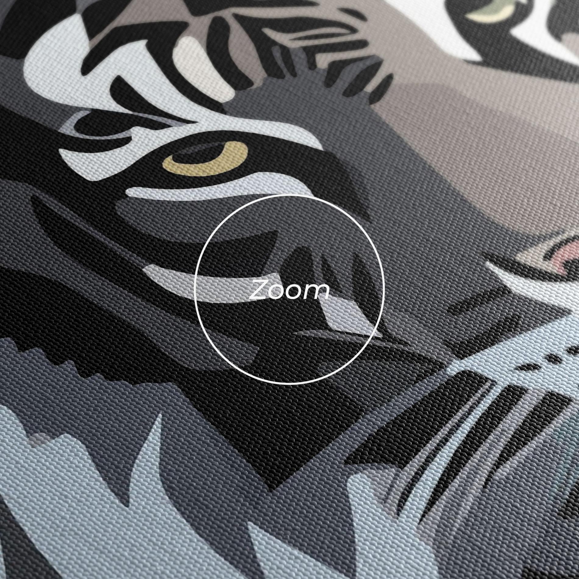 Vászonkép White Grey Tiger mockup 3