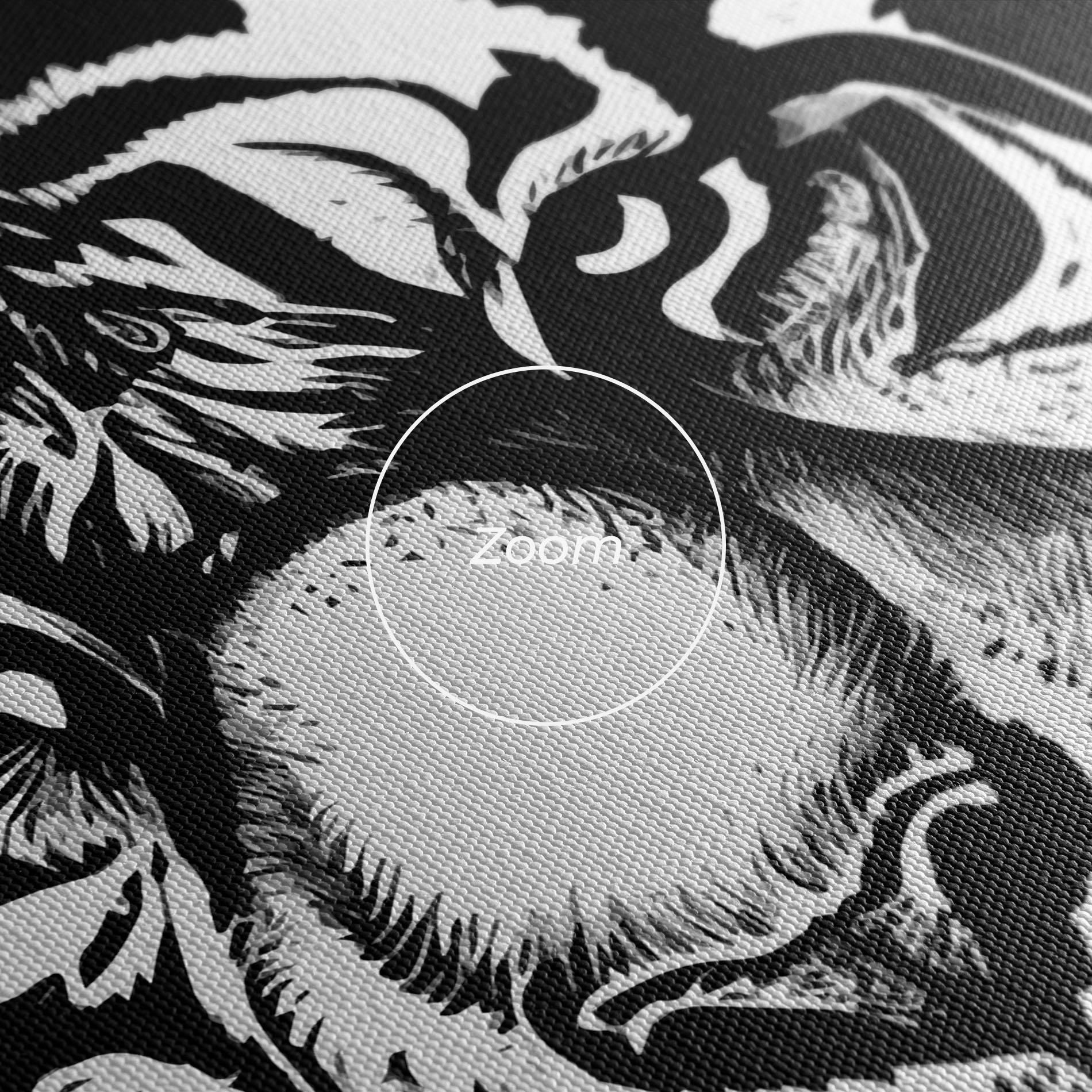 Vászonkép White Tiger Grey mockup 3