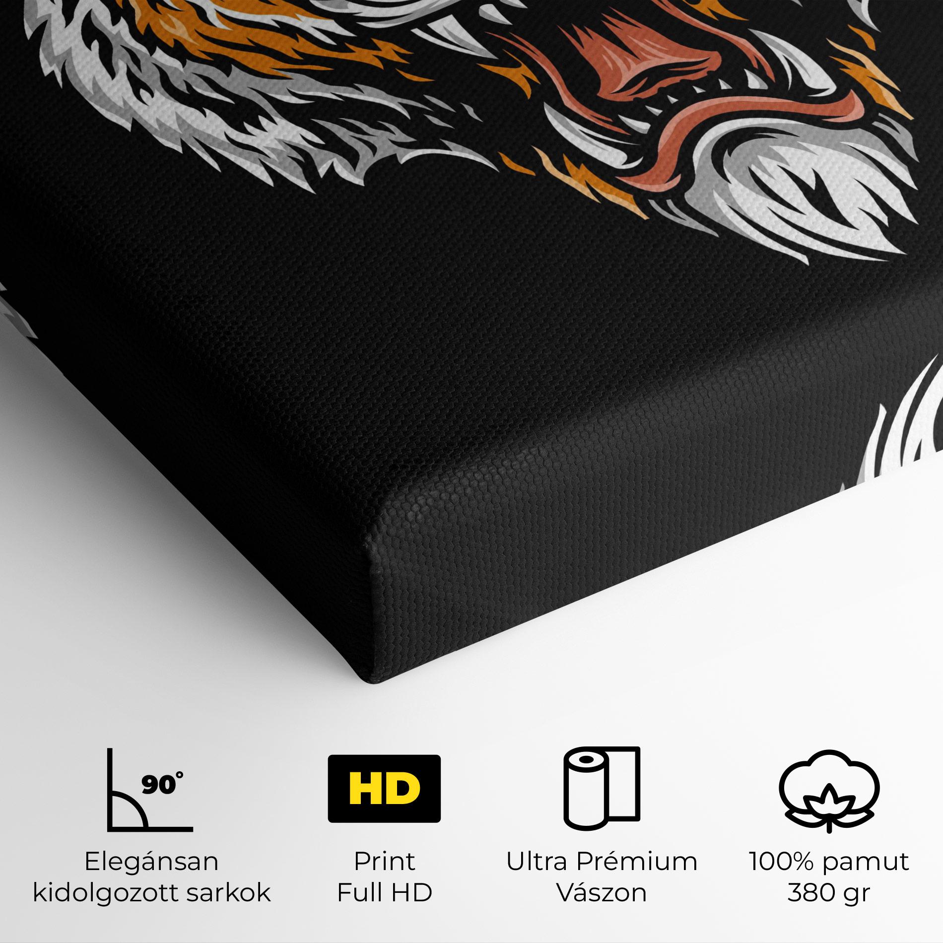 Vászonkép Angry Orange Tiger mockup 4