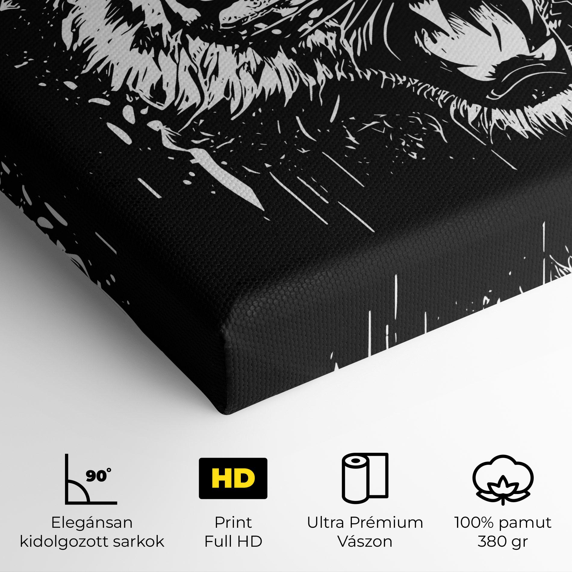 Vászonkép Angry Tiger Head mockup 4