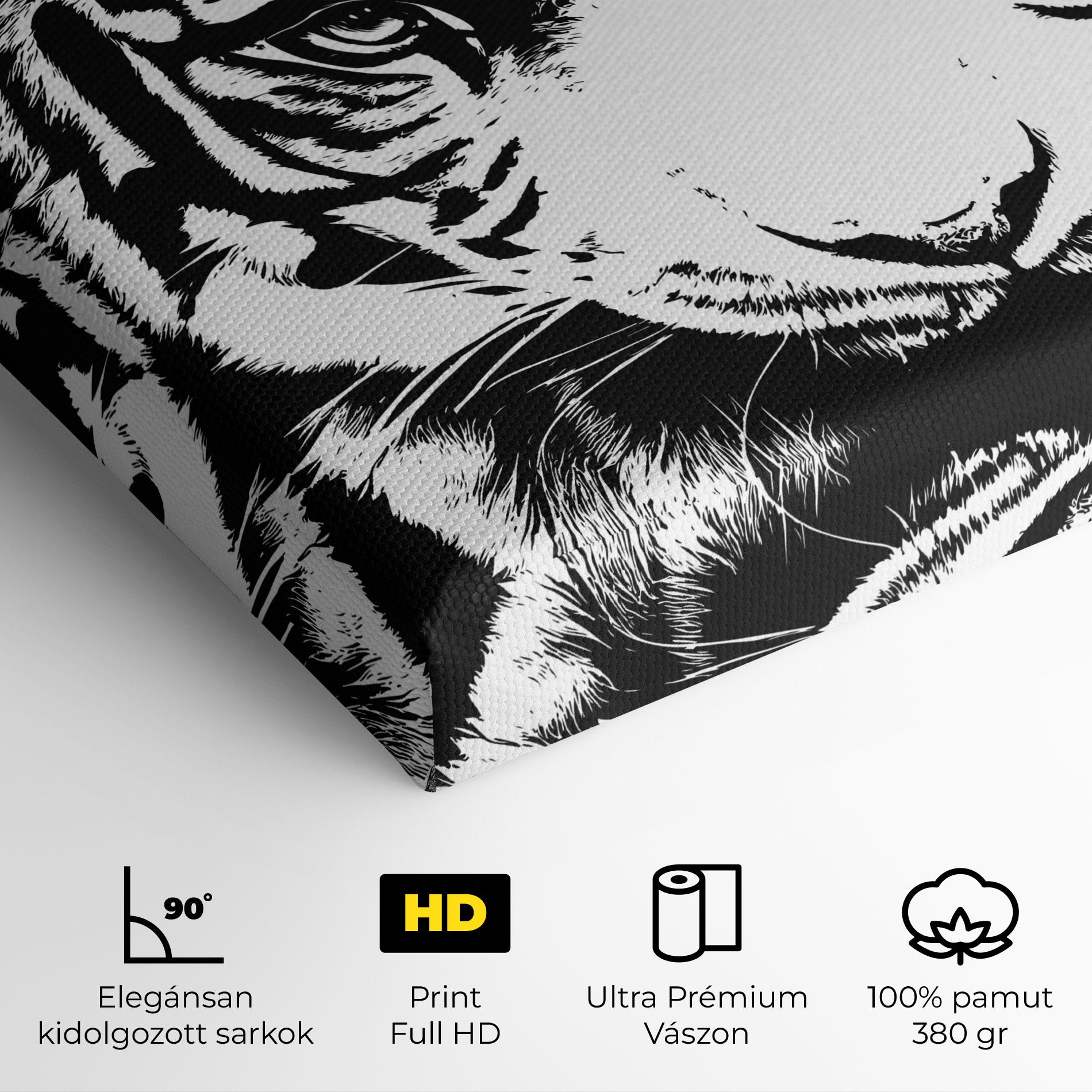 Vászonkép Big Eyes Tiger mockup 4