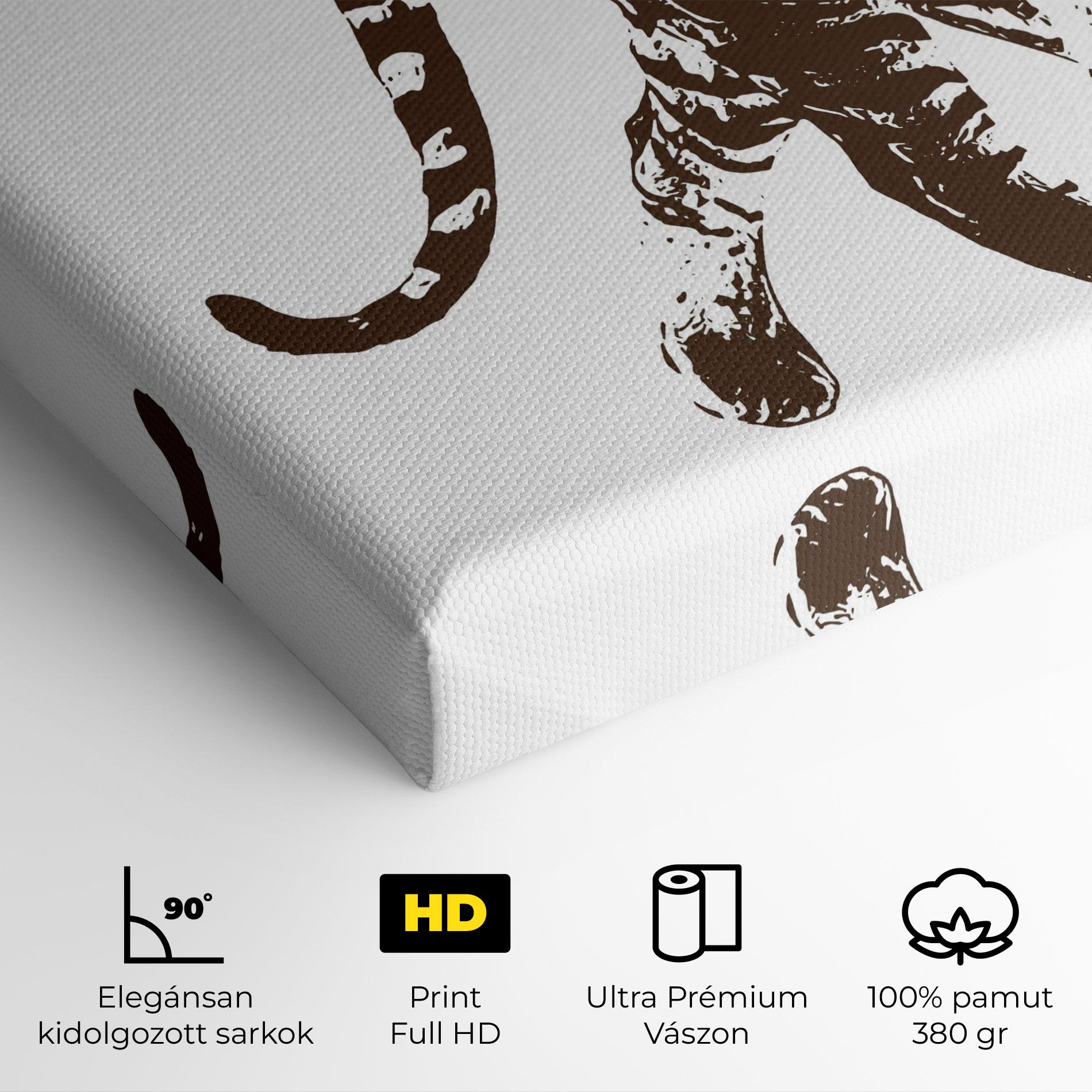 Vászonkép Brown Line Tiger mockup 4