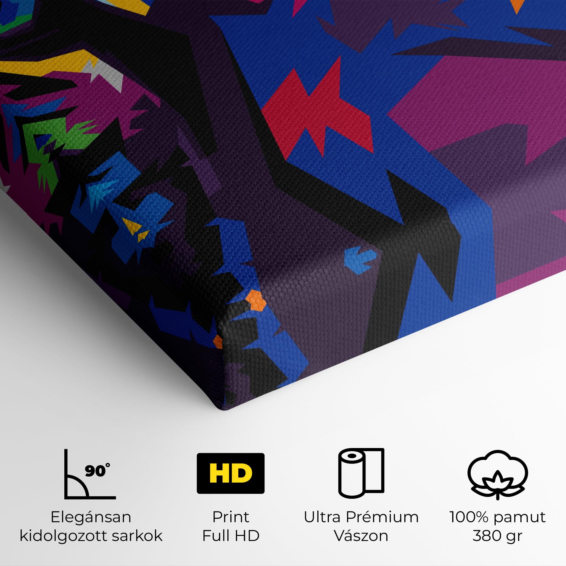 Vászonkép Colourul Tiger Eyes mockup 4