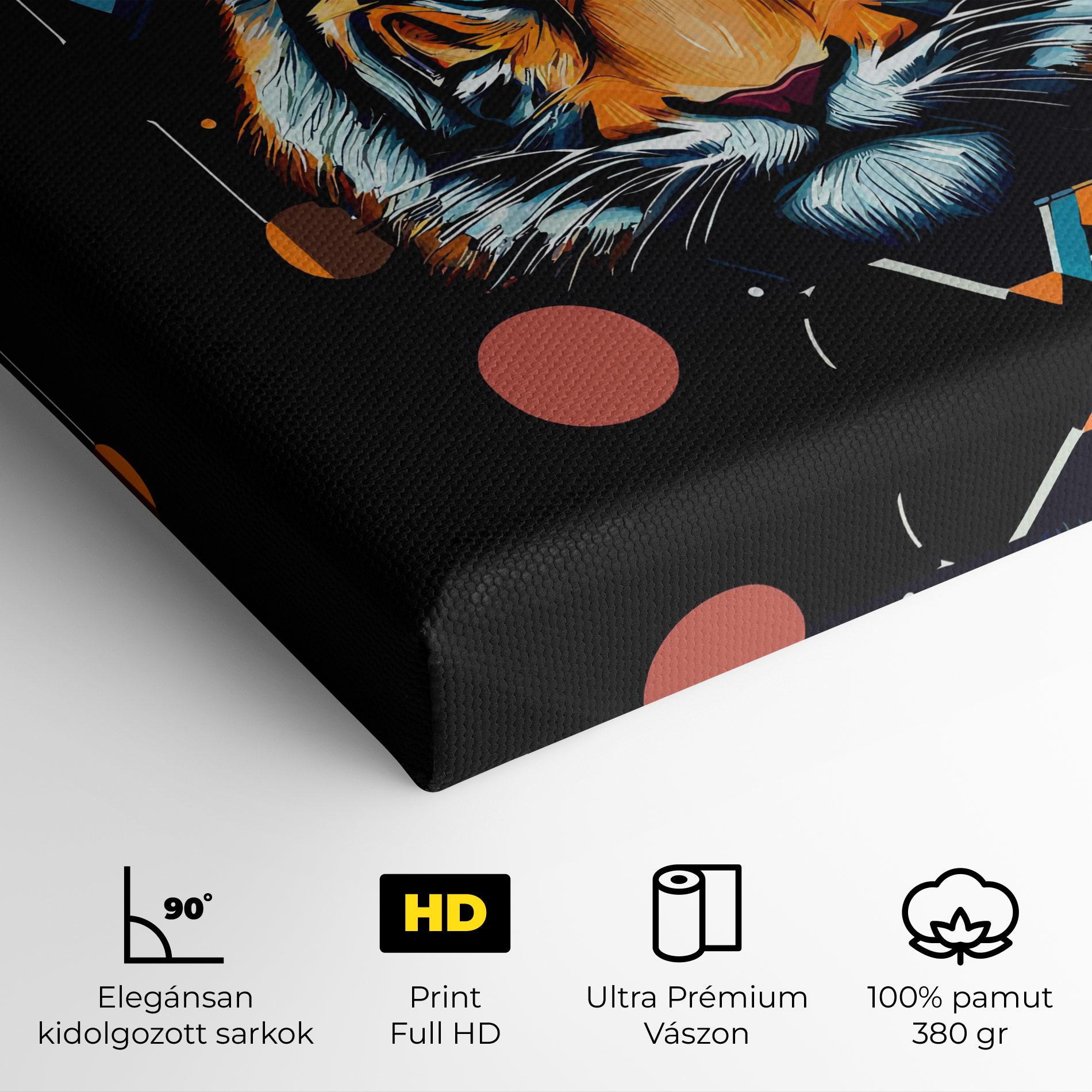 Vászonkép Geometric Tiger mockup 4