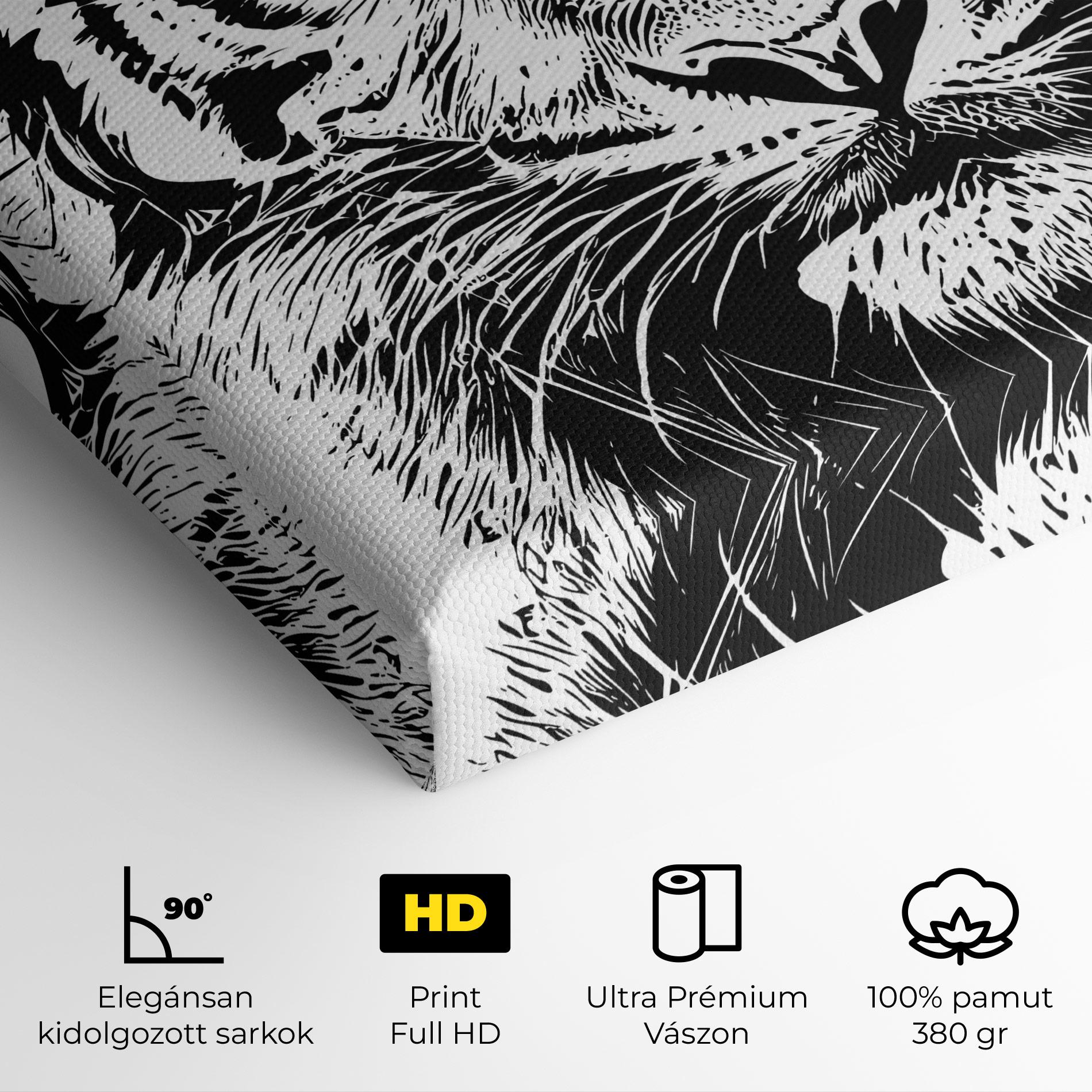 Vászonkép Pretty Tiger Head mockup 4
