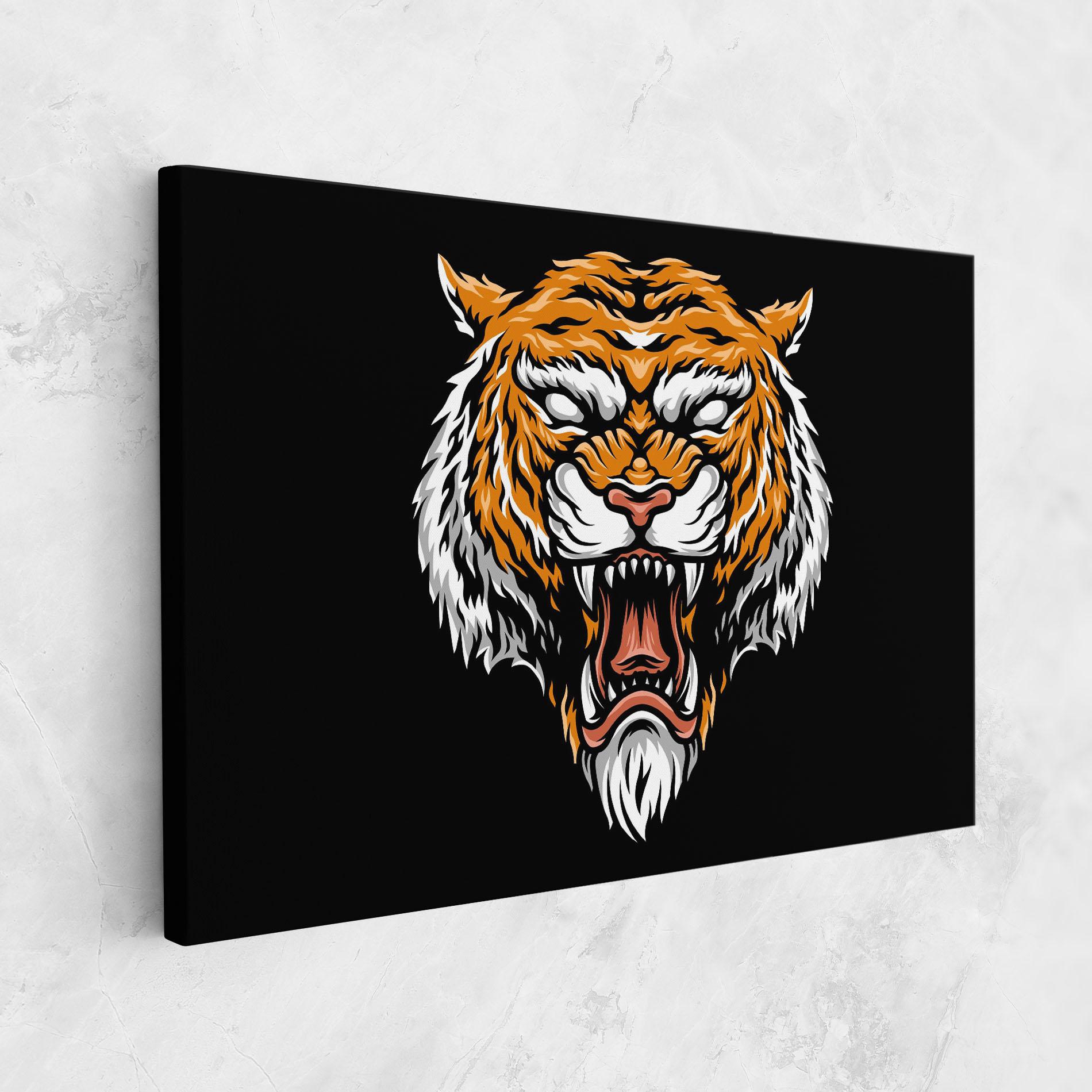 Vászonkép Angry Orange Tiger mockup 1