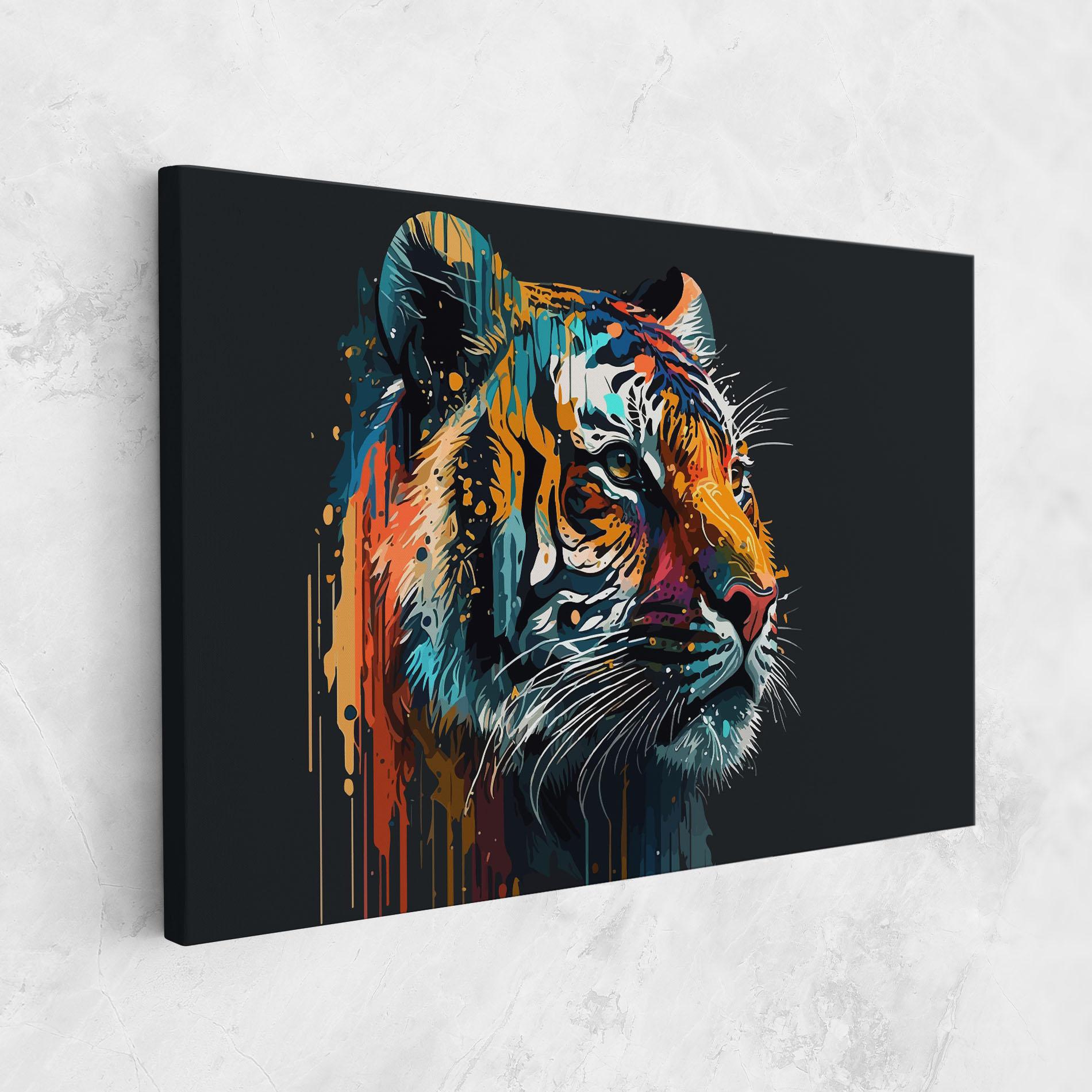 Vászonkép Color Mix Tiger mockup 1