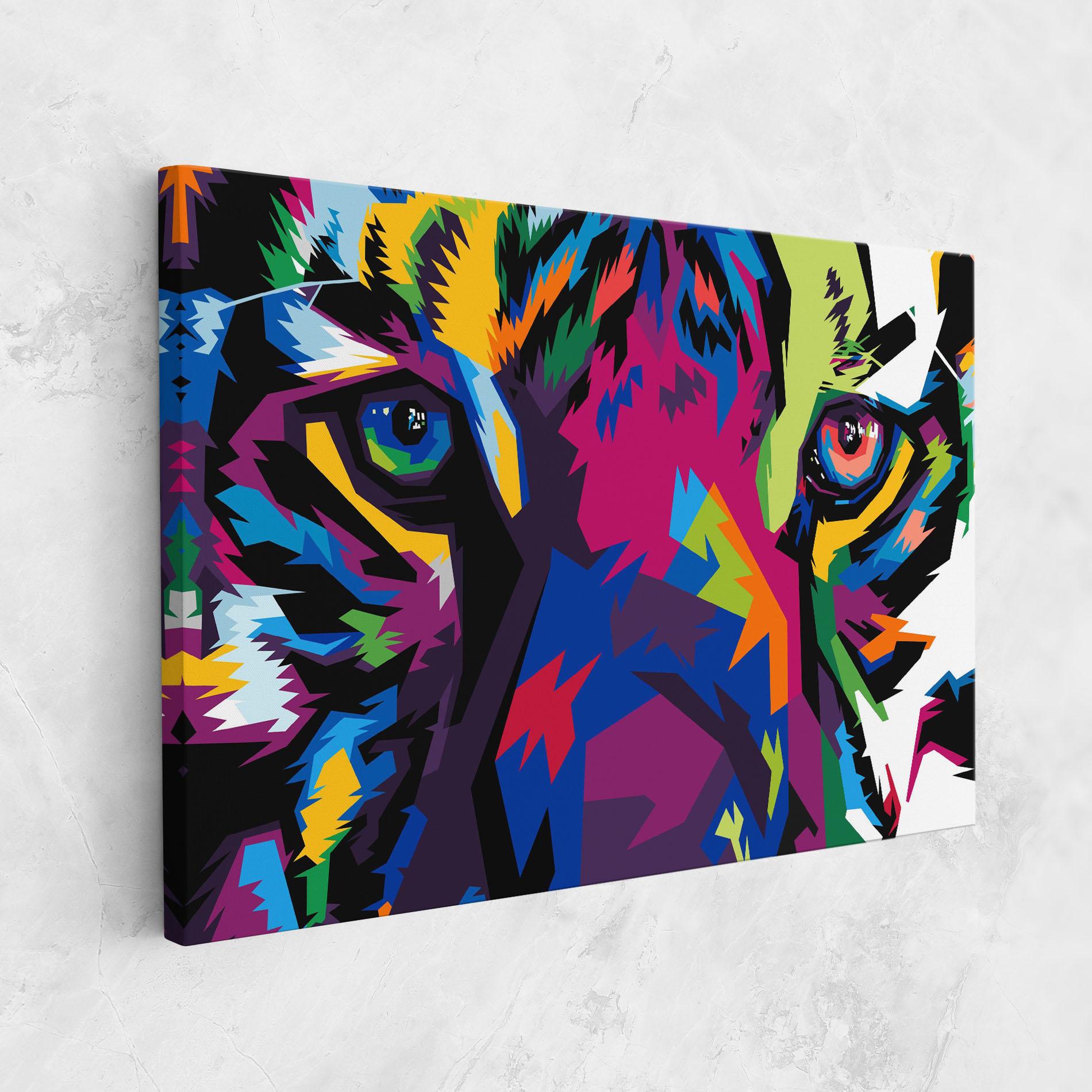 Vászonkép Colourul Tiger Eyes mockup 1
