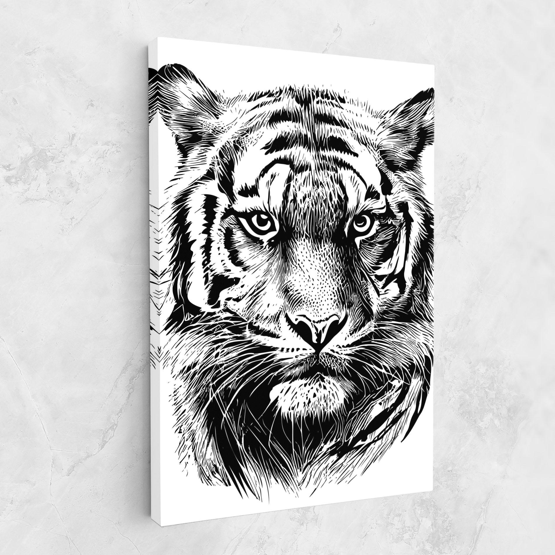 Vászonkép Pretty Tiger Head mockup 1