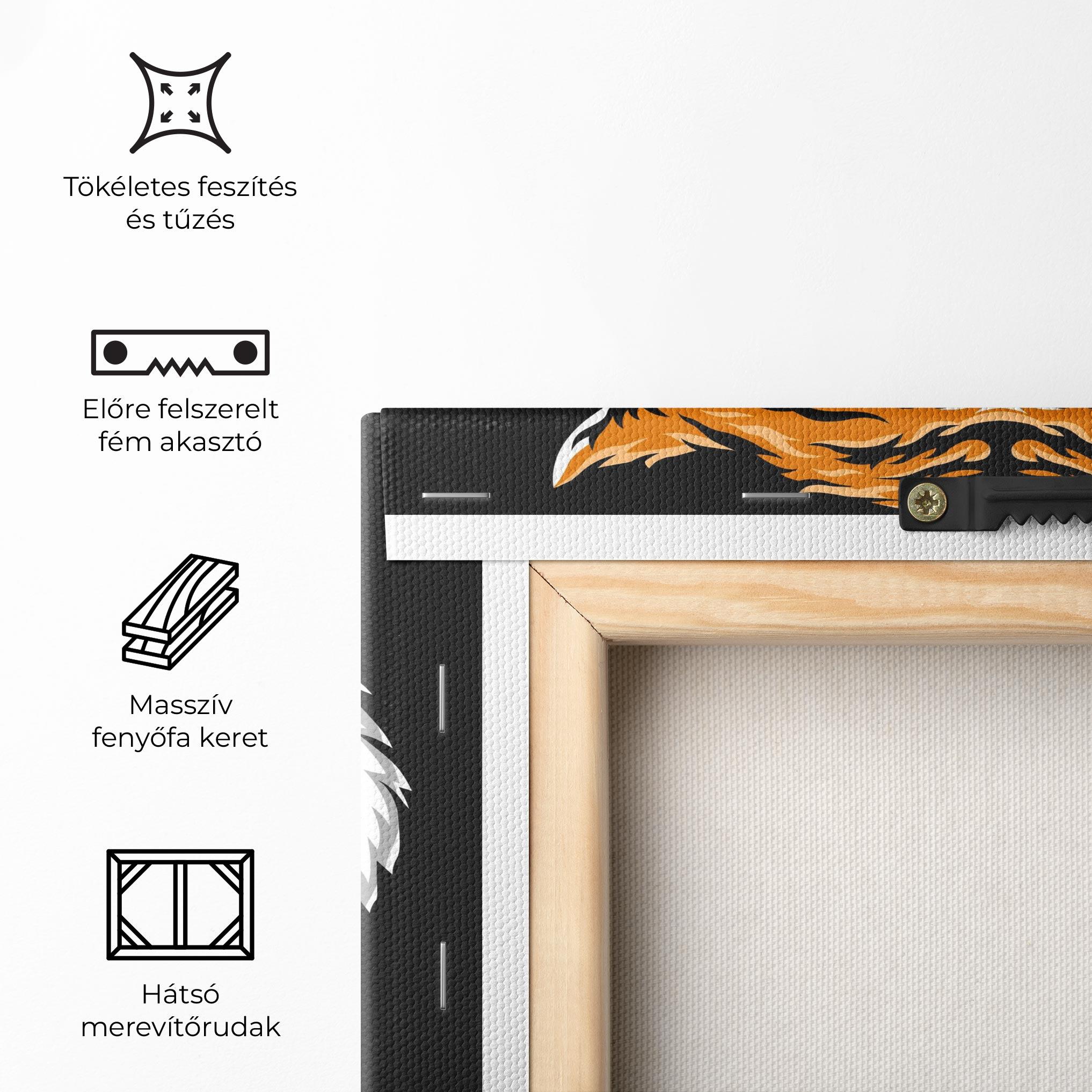 Vászonkép Angry Orange Tiger mockup 5