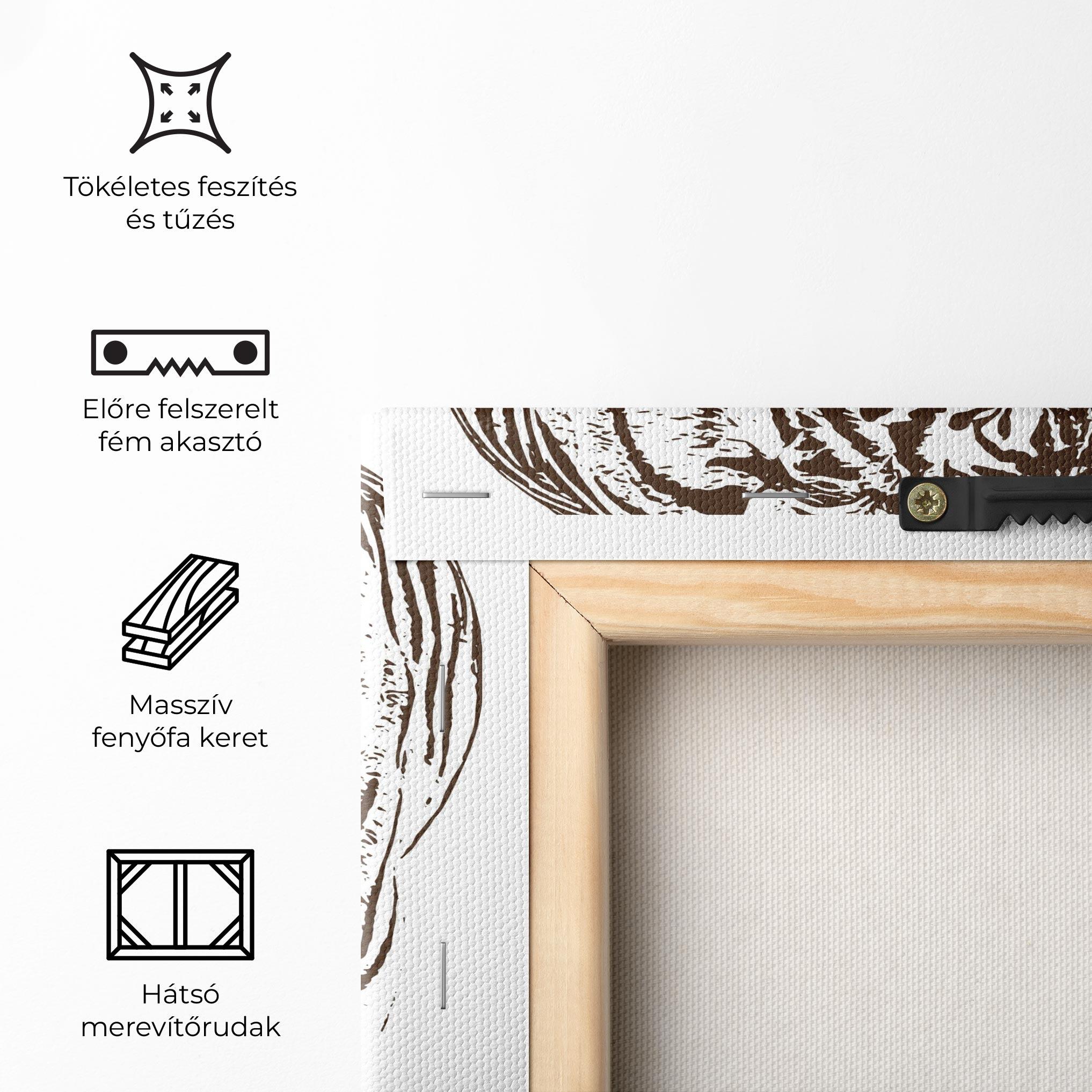 Vászonkép Brown Line Tiger mockup 5