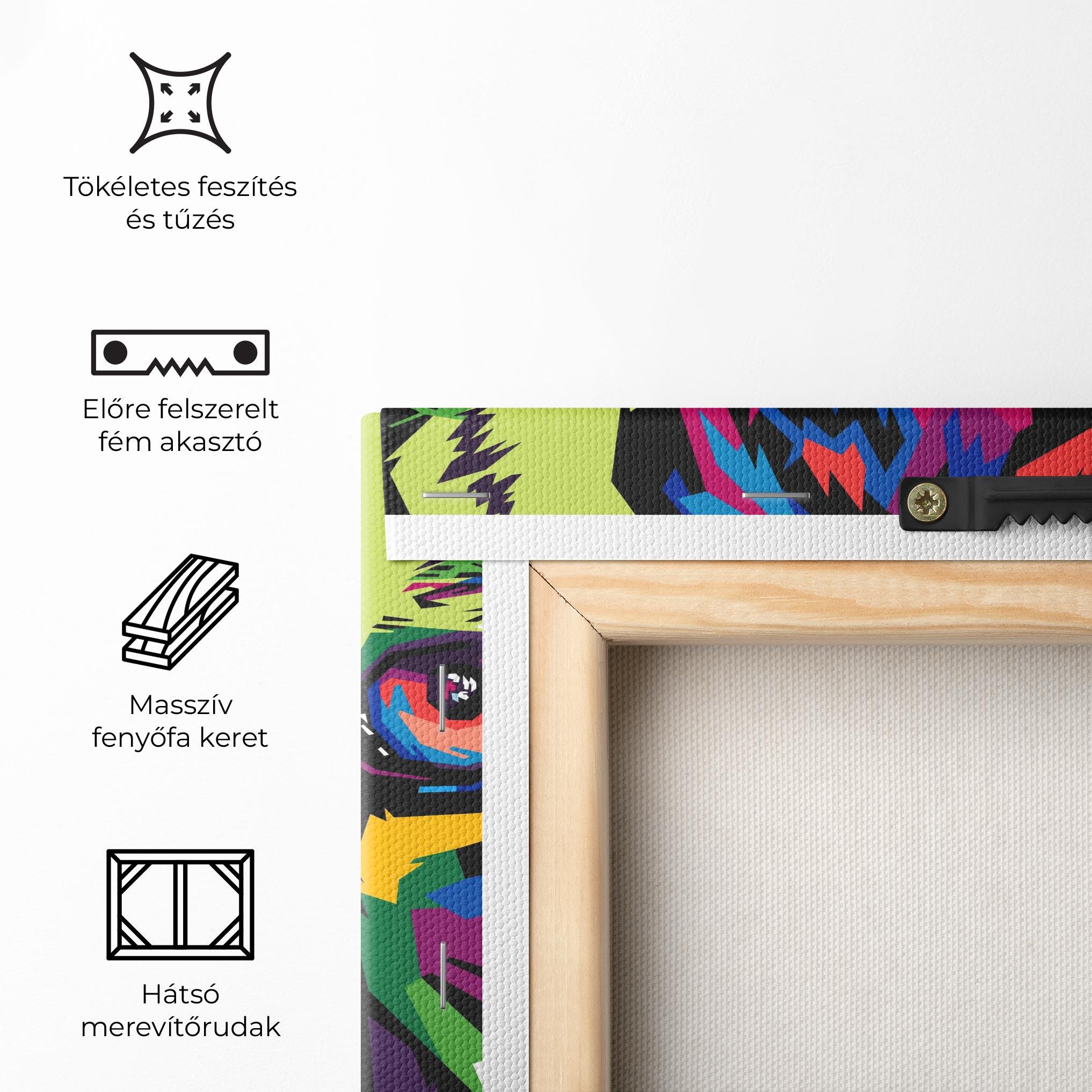 Vászonkép Colourul Tiger Eyes mockup 5