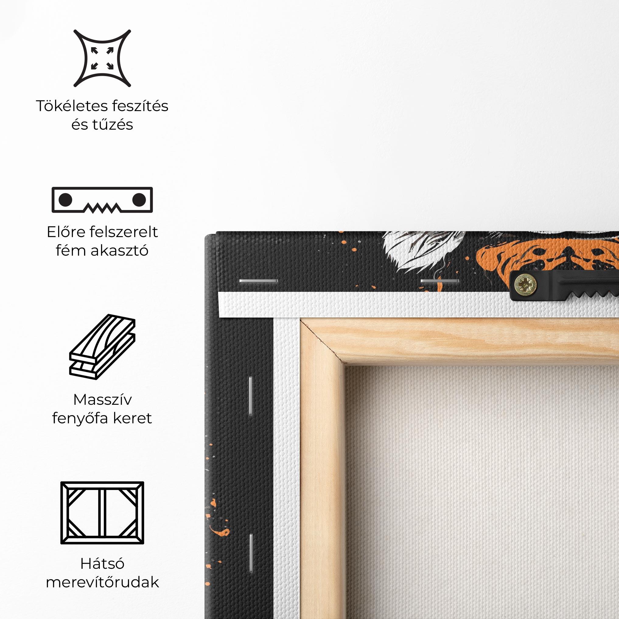 Vászonkép Fire Tiger mockup 5