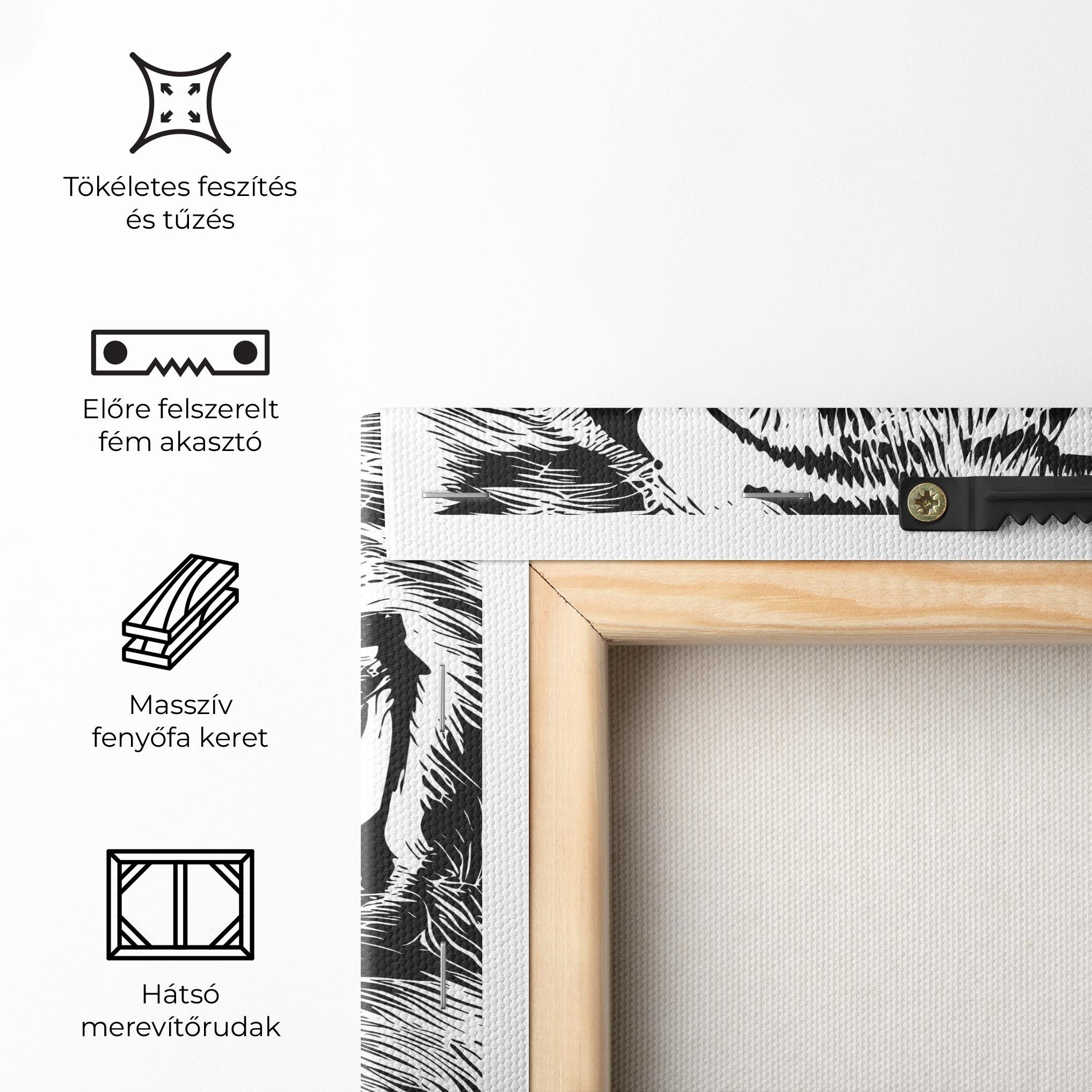 Vászonkép Pretty Tiger Head mockup 5