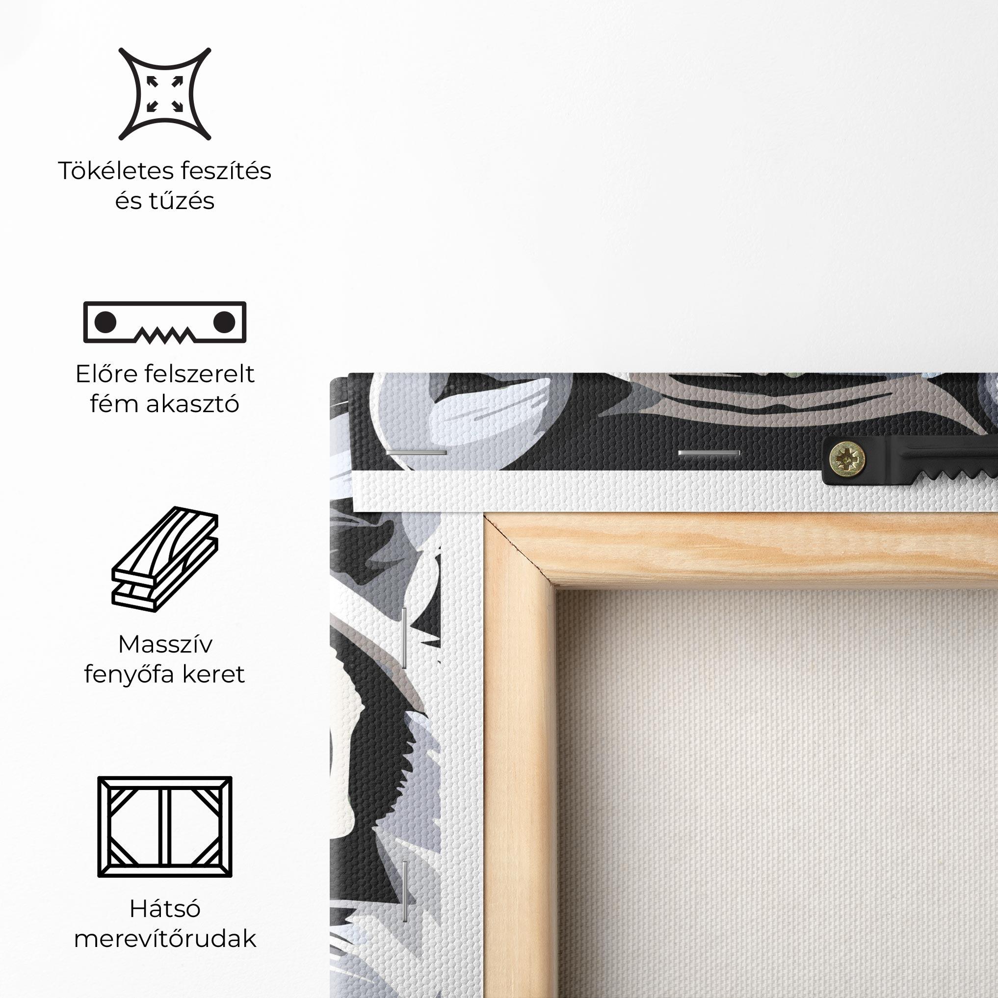Vászonkép White Grey Tiger mockup 5