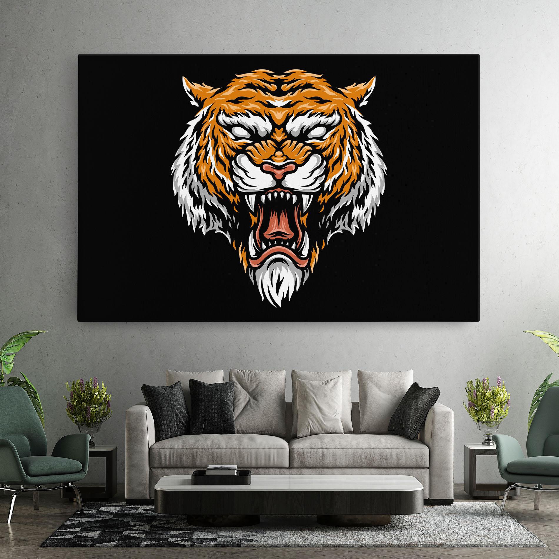 Vászonkép Angry Orange Tiger mockup 7