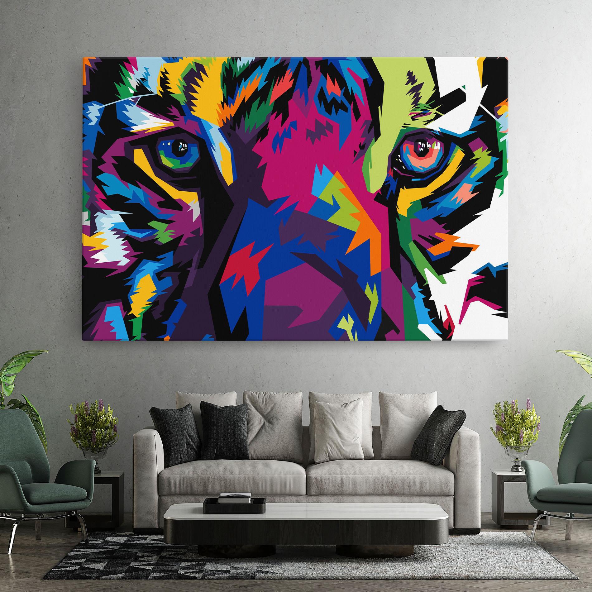Vászonkép Colourul Tiger Eyes mockup 7
