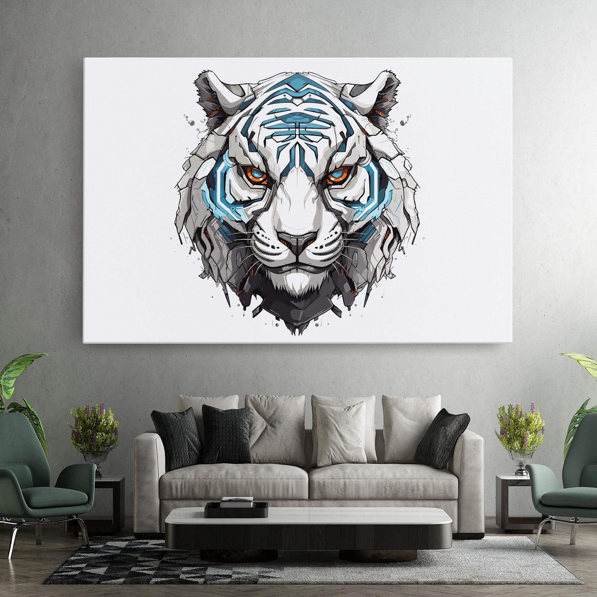 Vászonkép Cyborg Tiger mockup 7