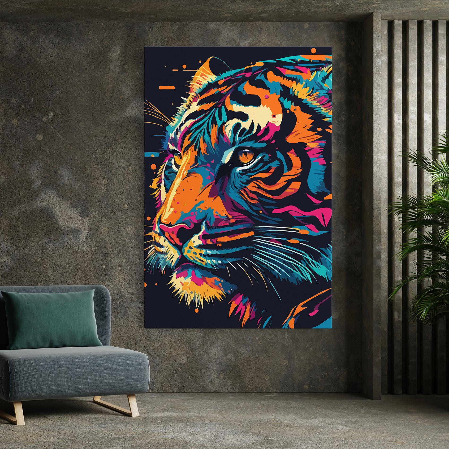 Vászonkép Colorful Tiger mockup 7