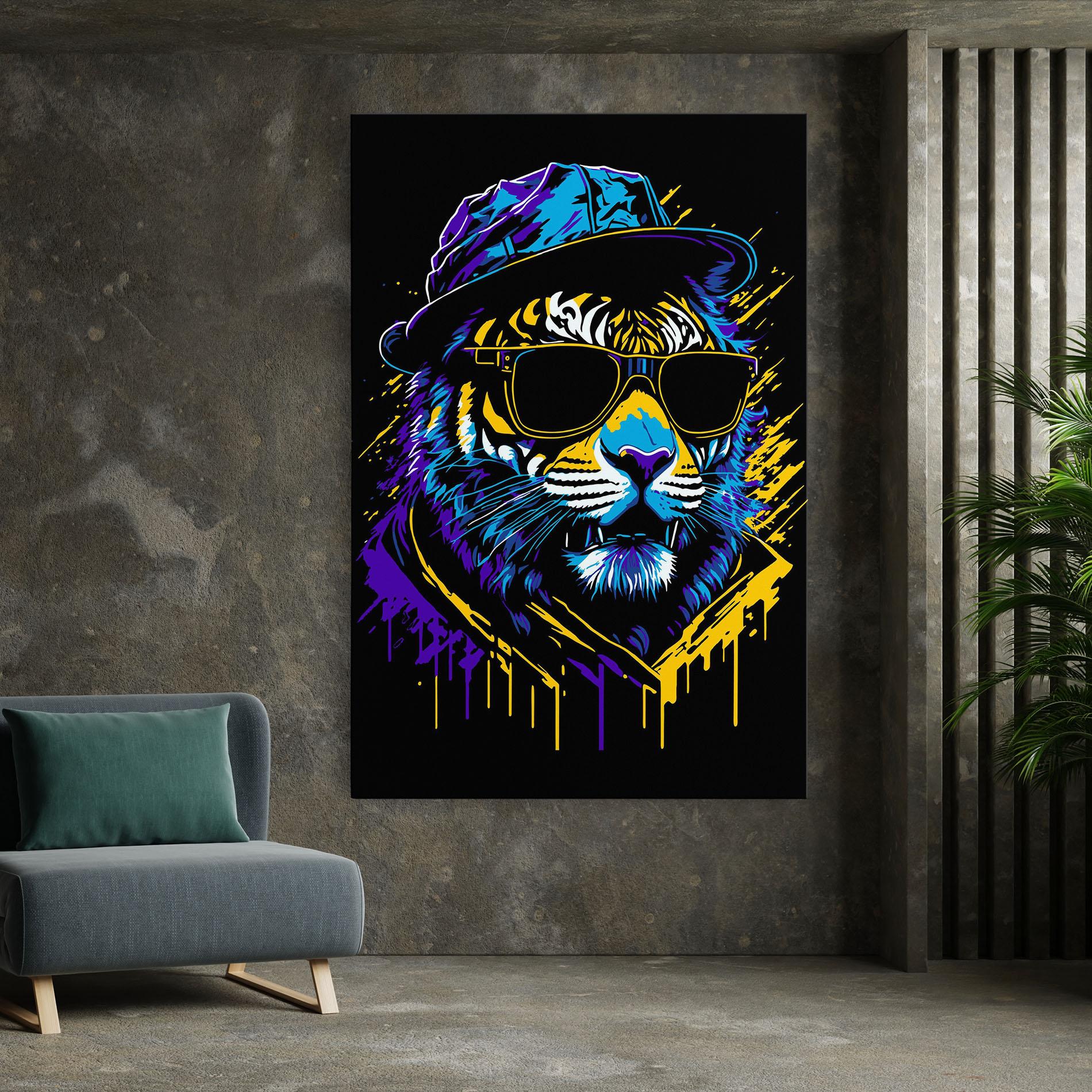 Vászonkép Glasses Tiger mockup 7