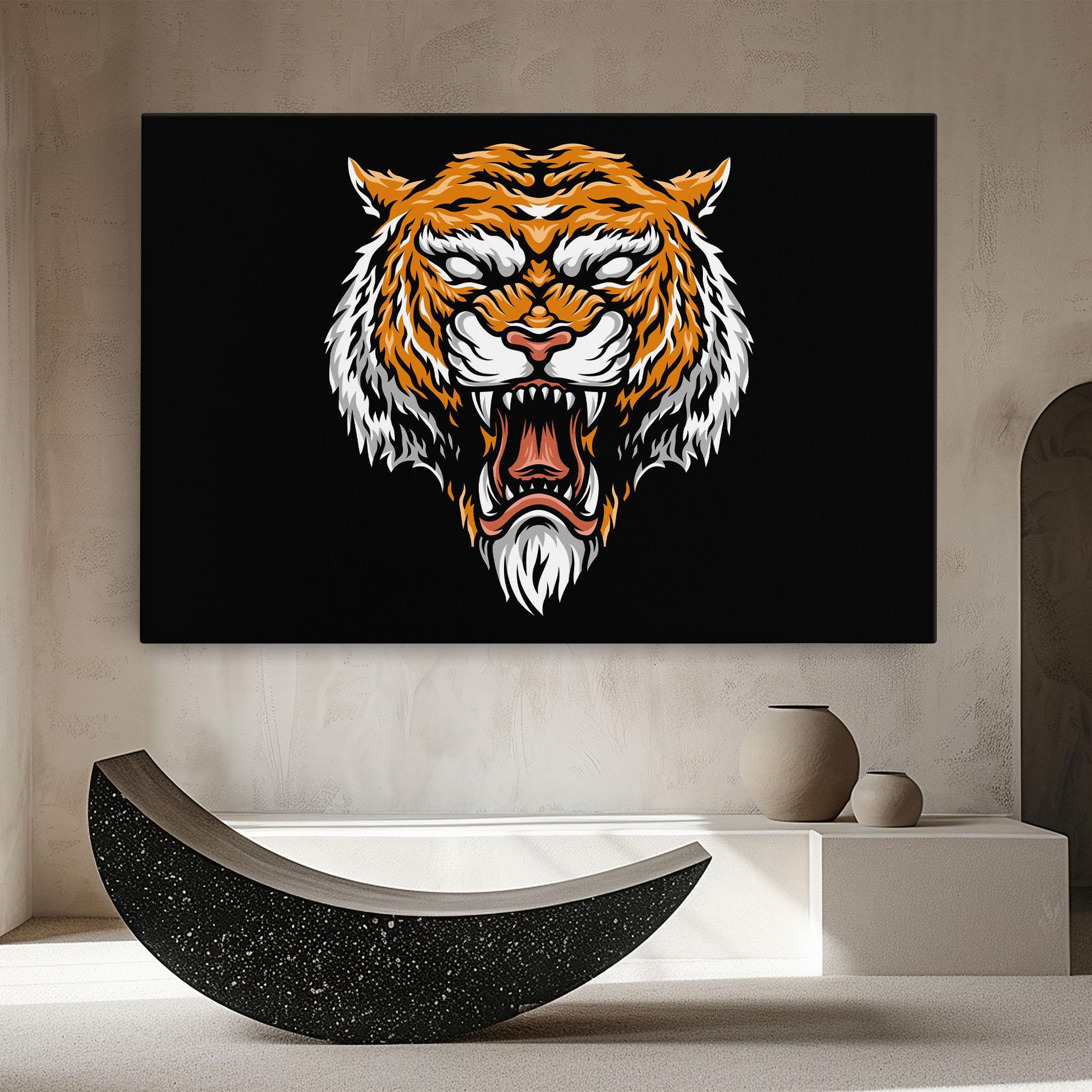 Vászonkép Angry Orange Tiger mockup 8