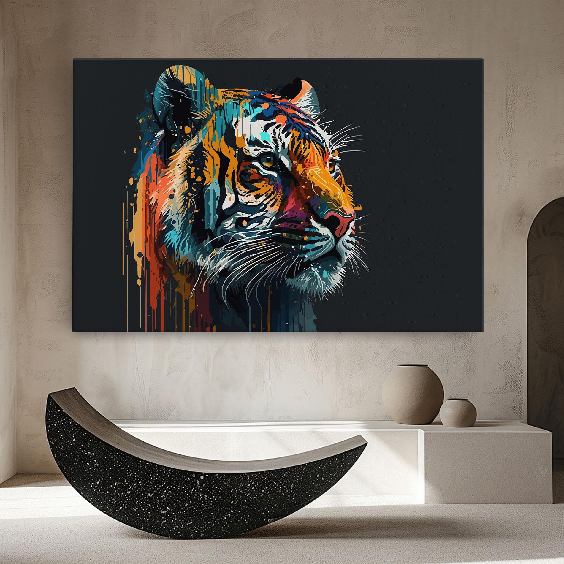 Vászonkép Color Mix Tiger mockup 8