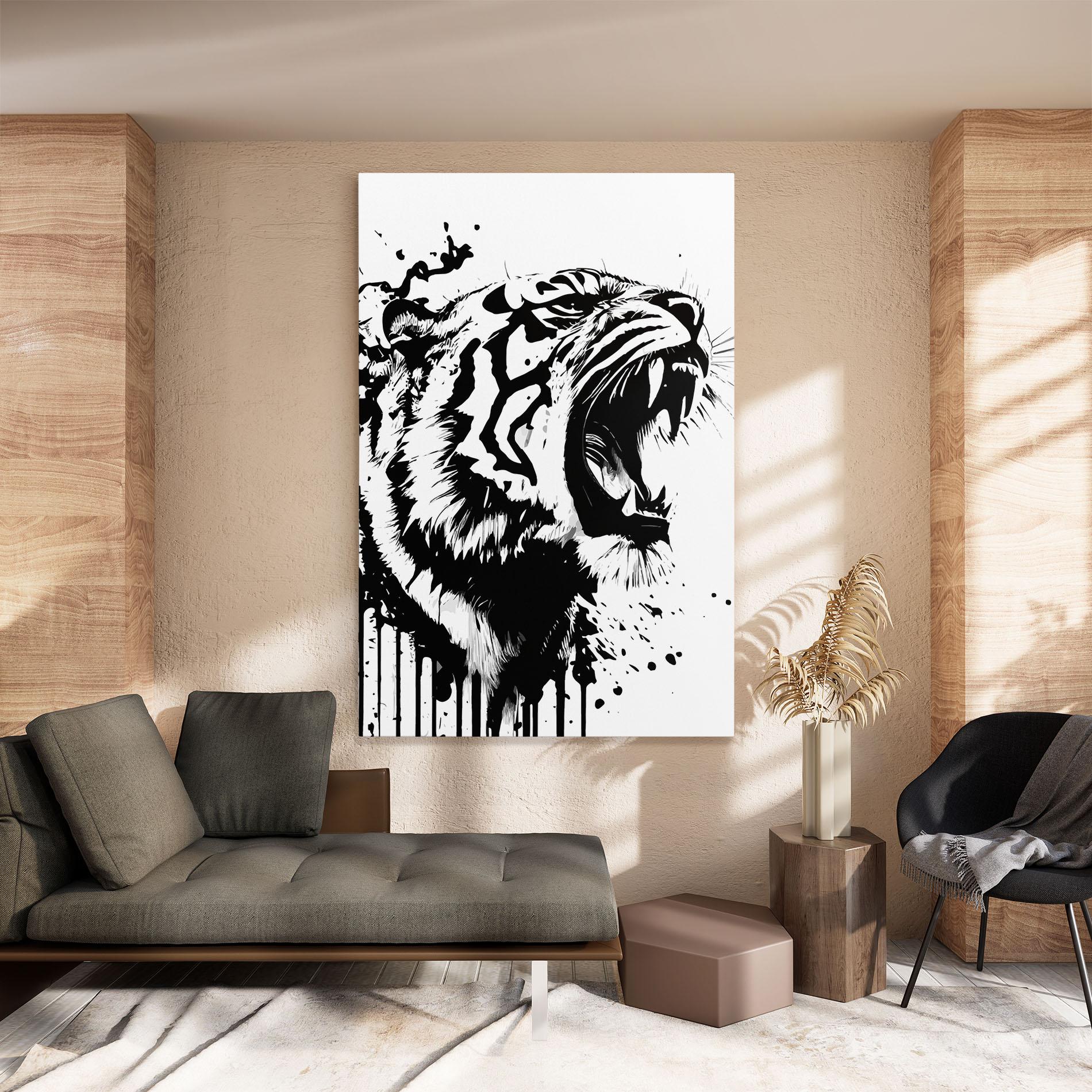 Vászonkép Ink Art Tiger mockup 8