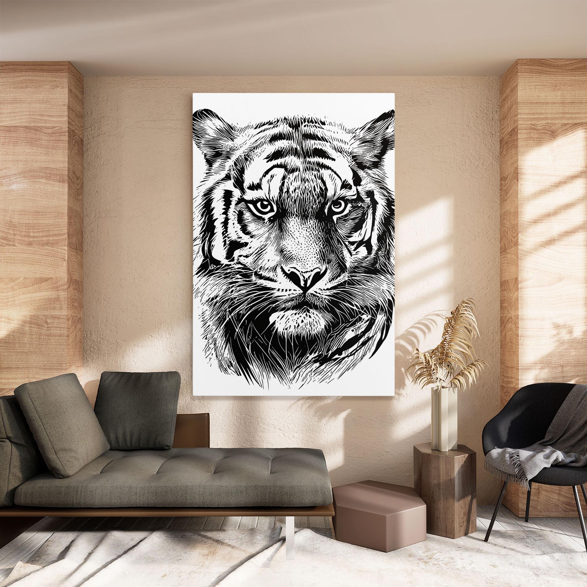 Vászonkép Pretty Tiger Head mockup 8