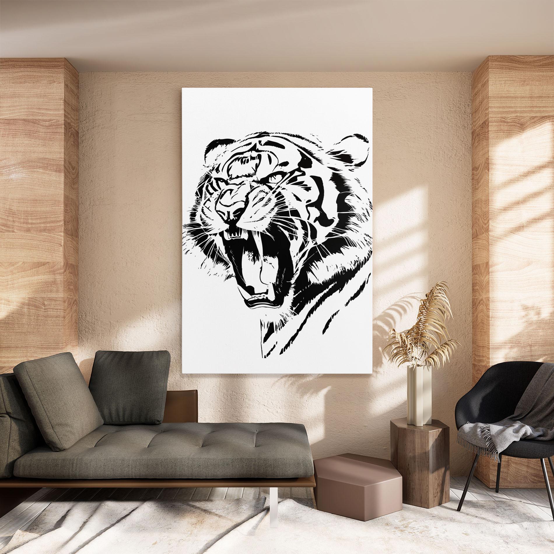 Vászonkép Roaring Tiger mockup 8