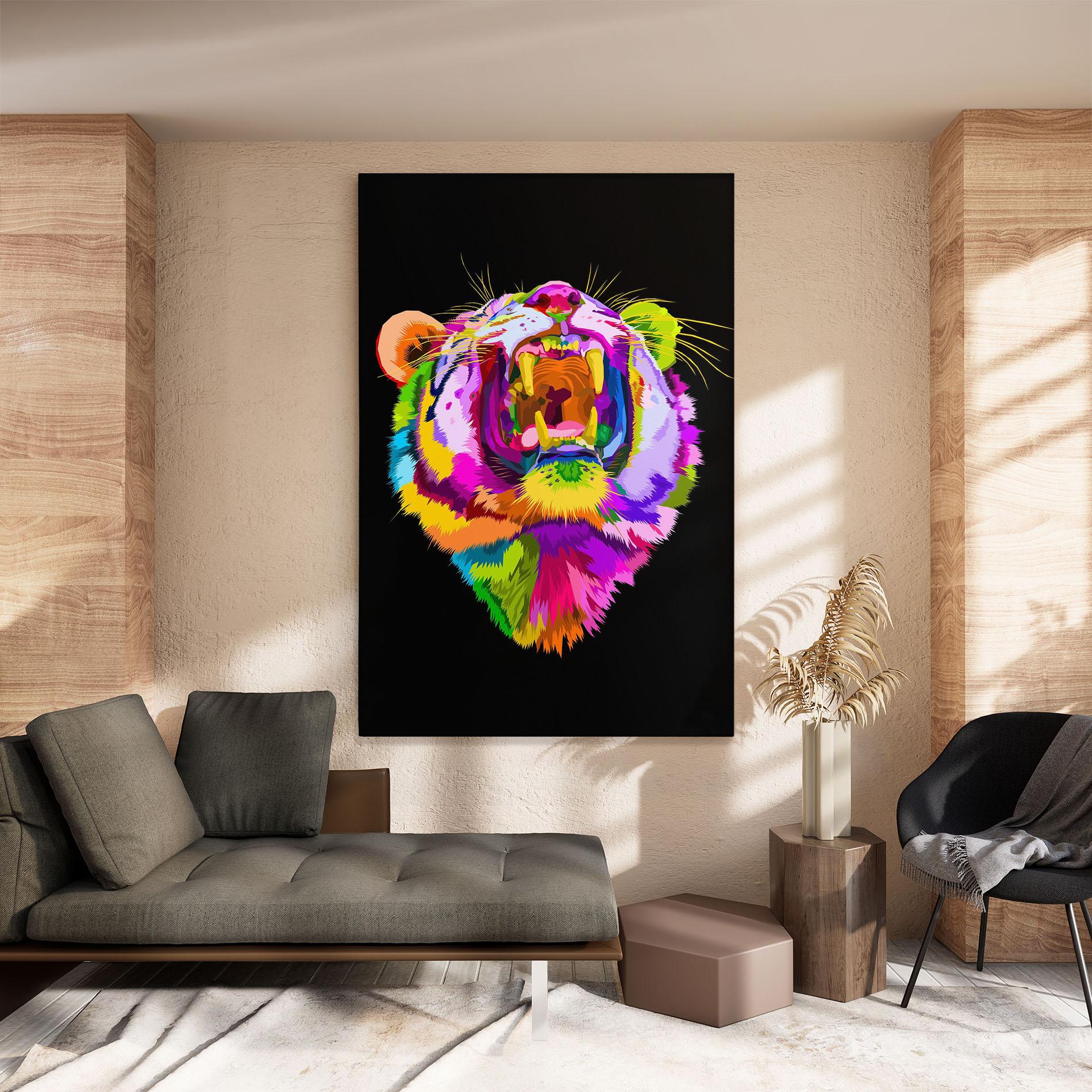 Vászonkép Tiger Mix Color mockup 8