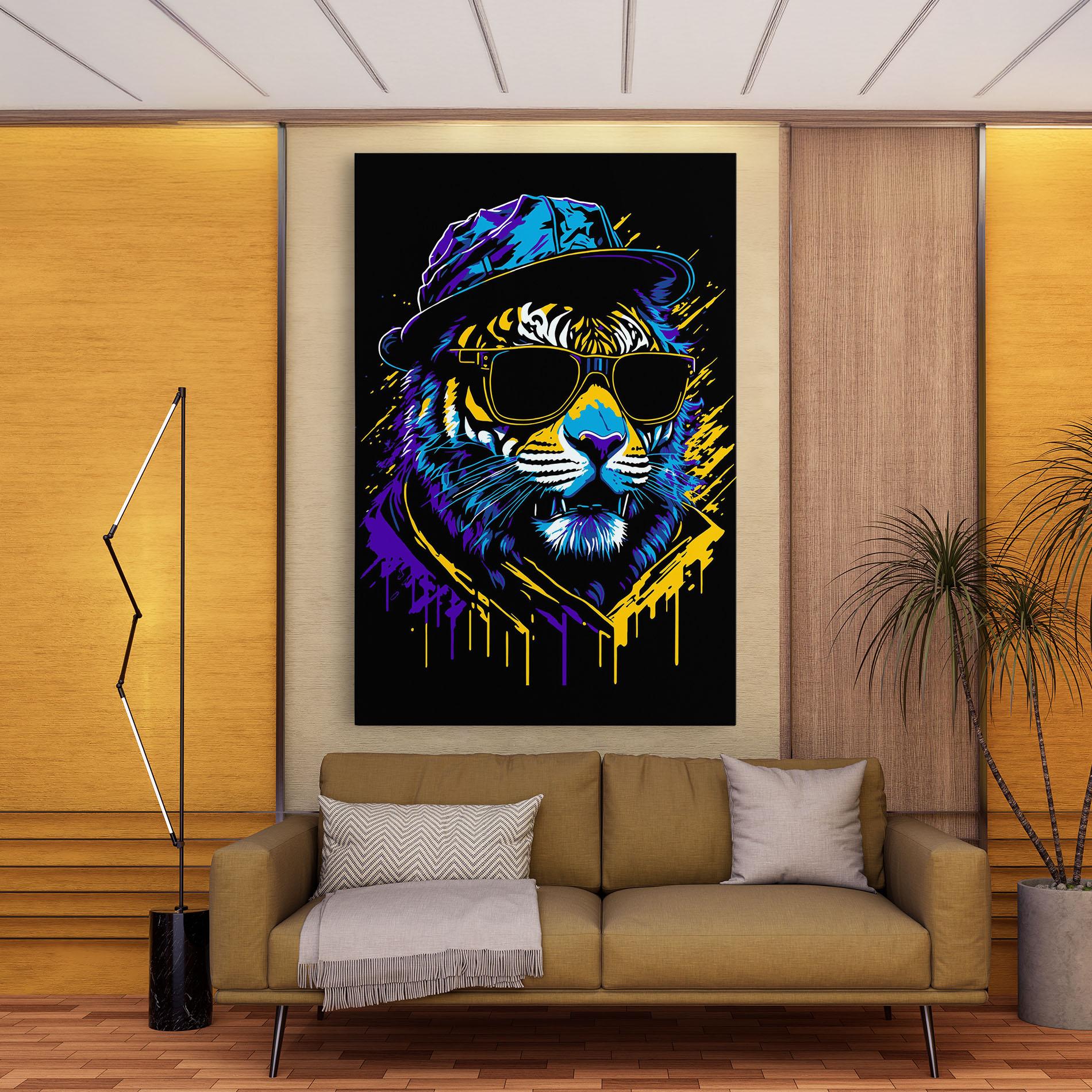 Vászonkép Glasses Tiger mockup 9