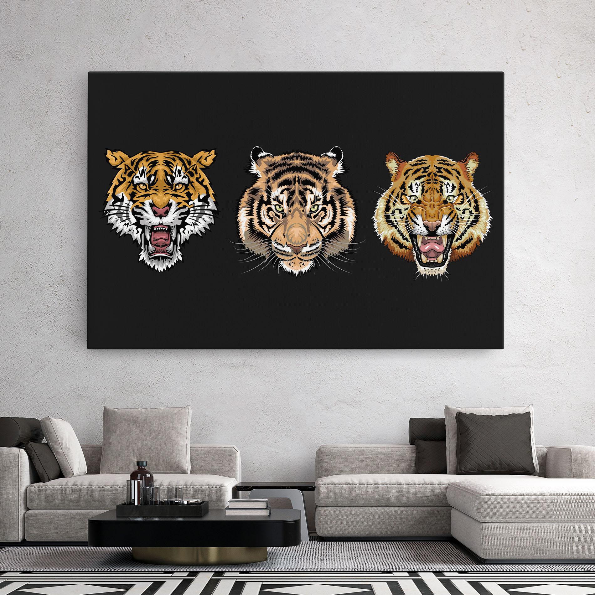 Vászonkép 3 Tigers mockup 2