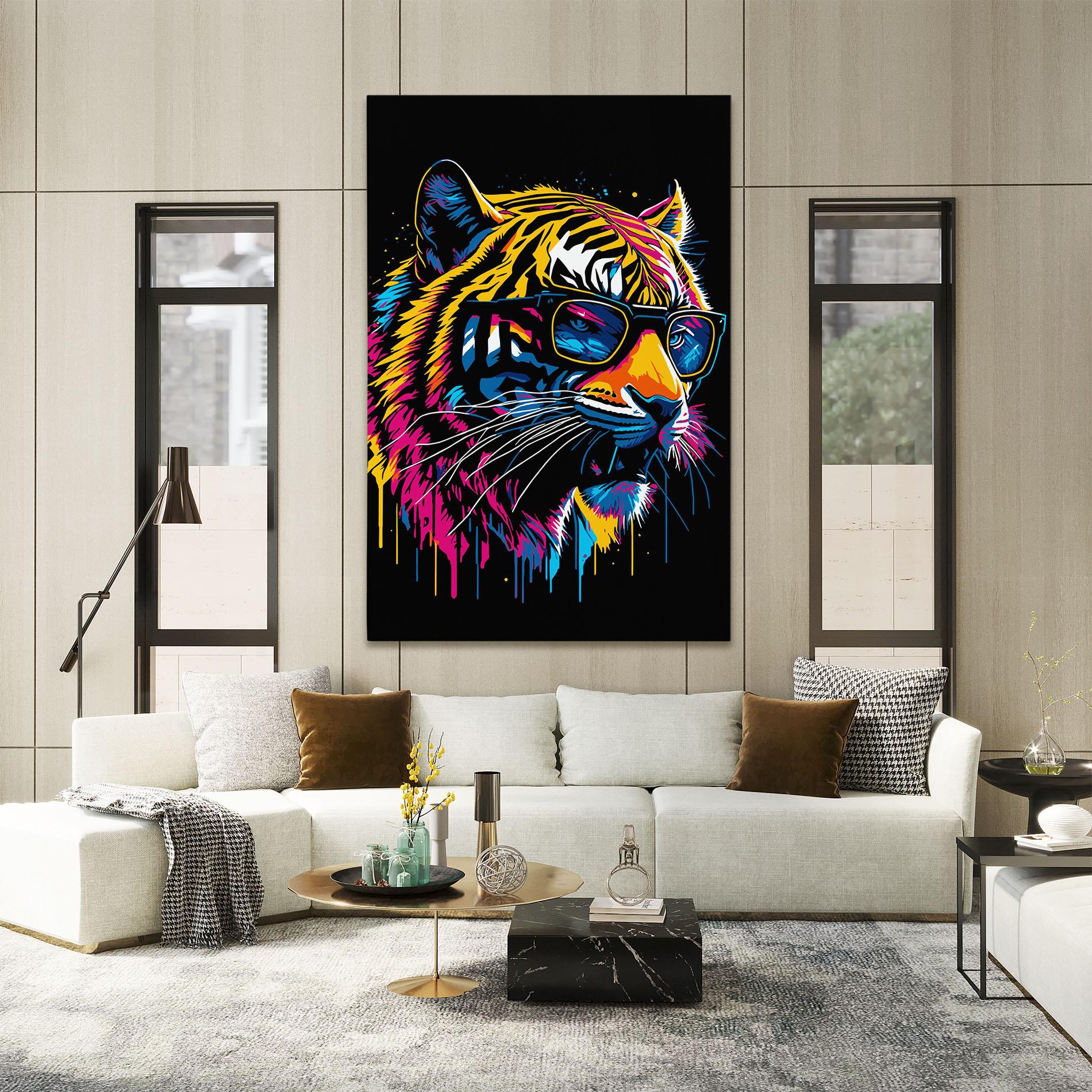 Vászonkép Cool Tiger mockup 2