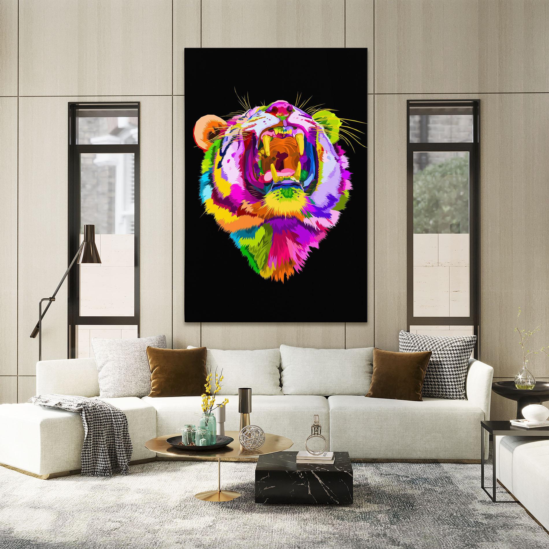 Vászonkép Tiger Mix Color mockup 2