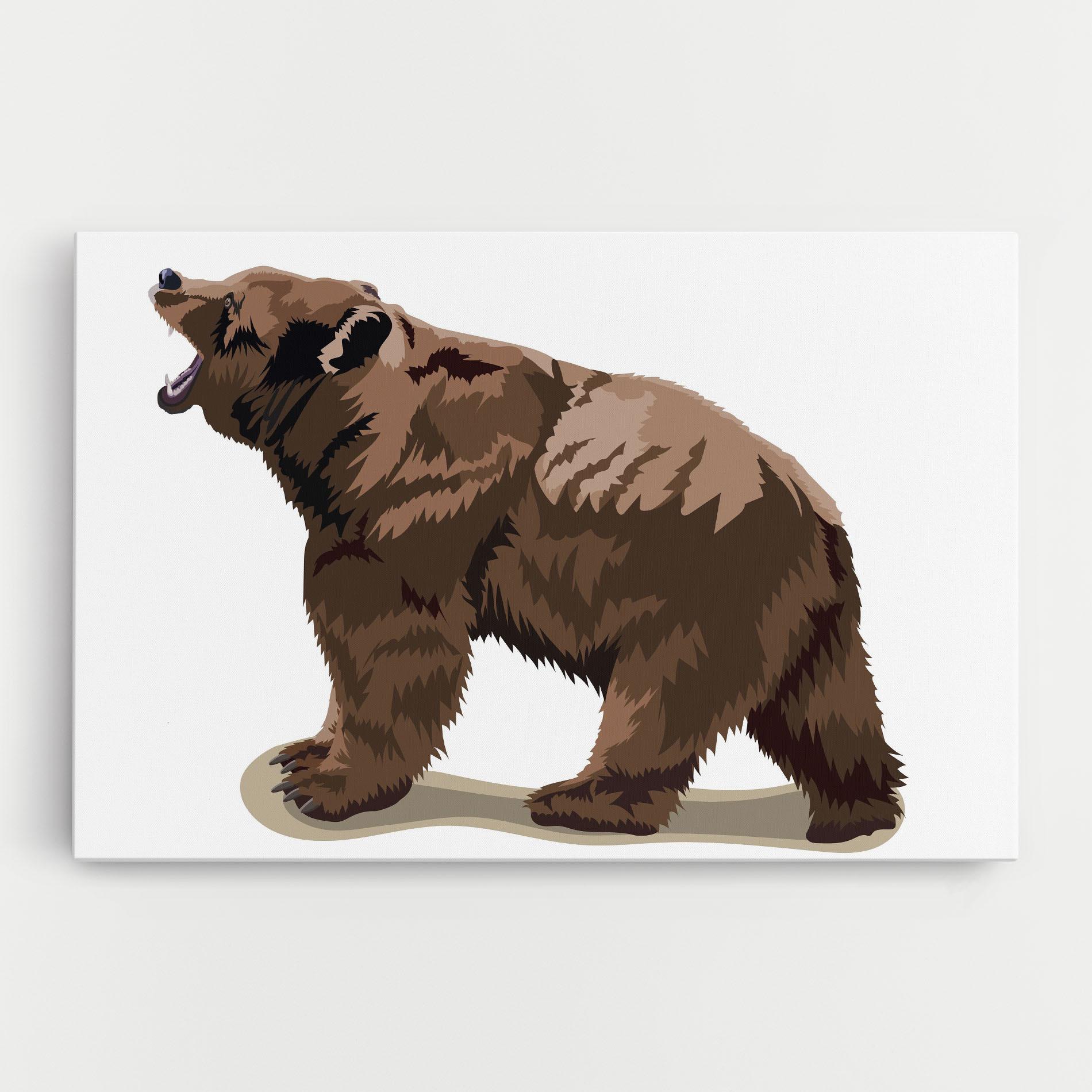 Vászonkép Angry Walking Bear mockup 0