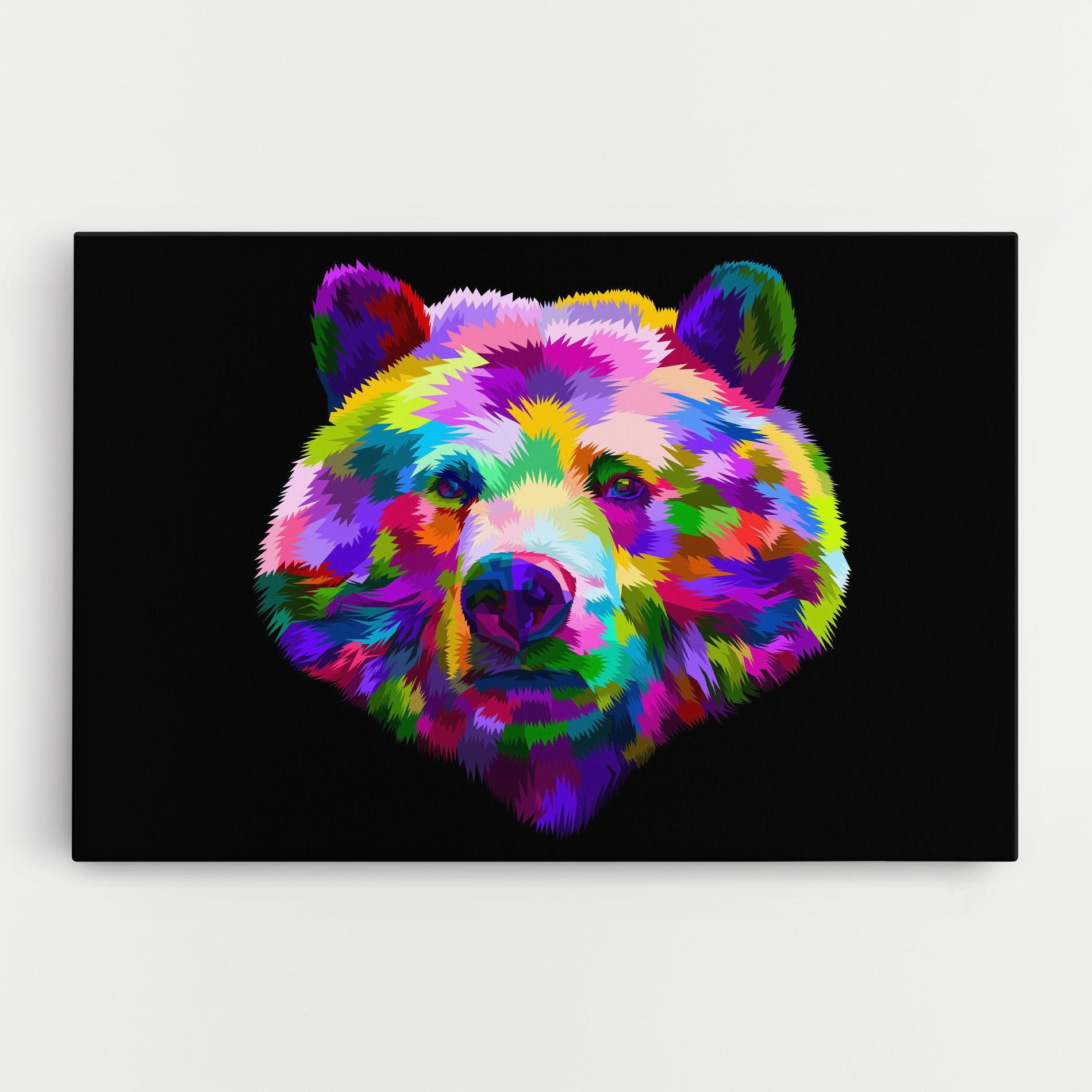 Vászonkép Bear Head Art mockup 0