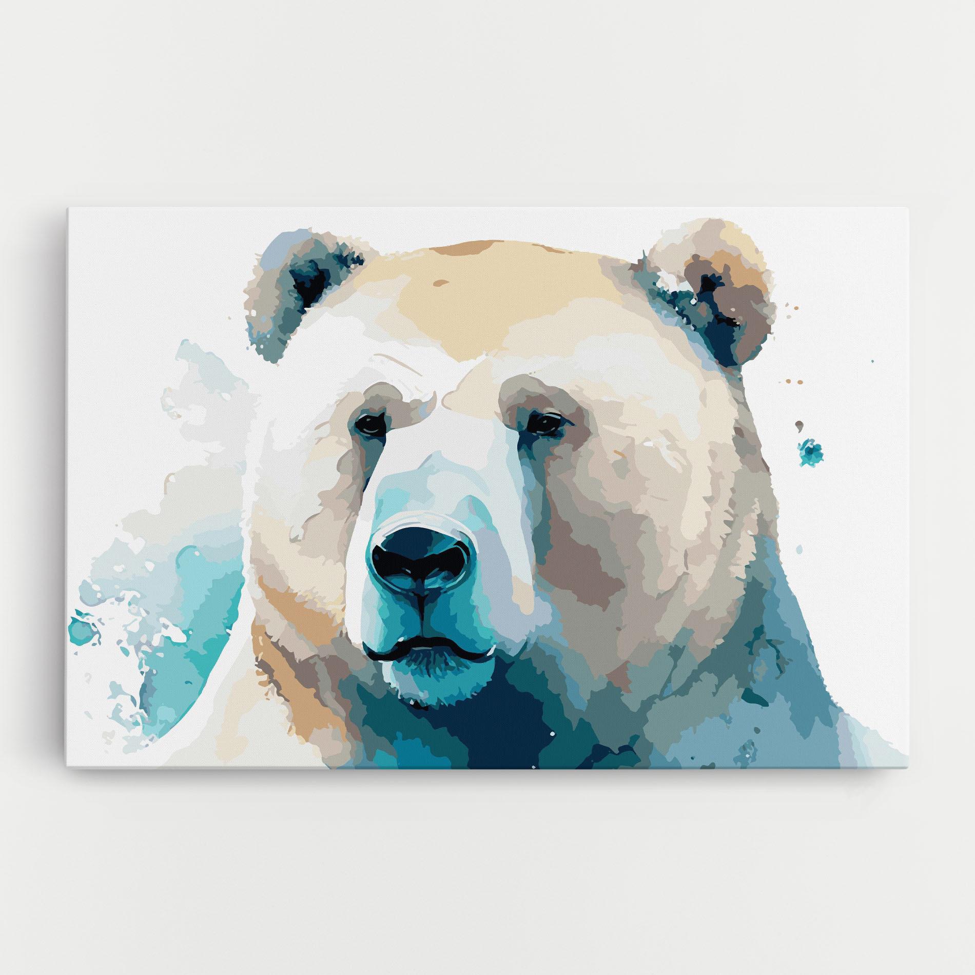 Vászonkép Big Watercolor Bear mockup 0