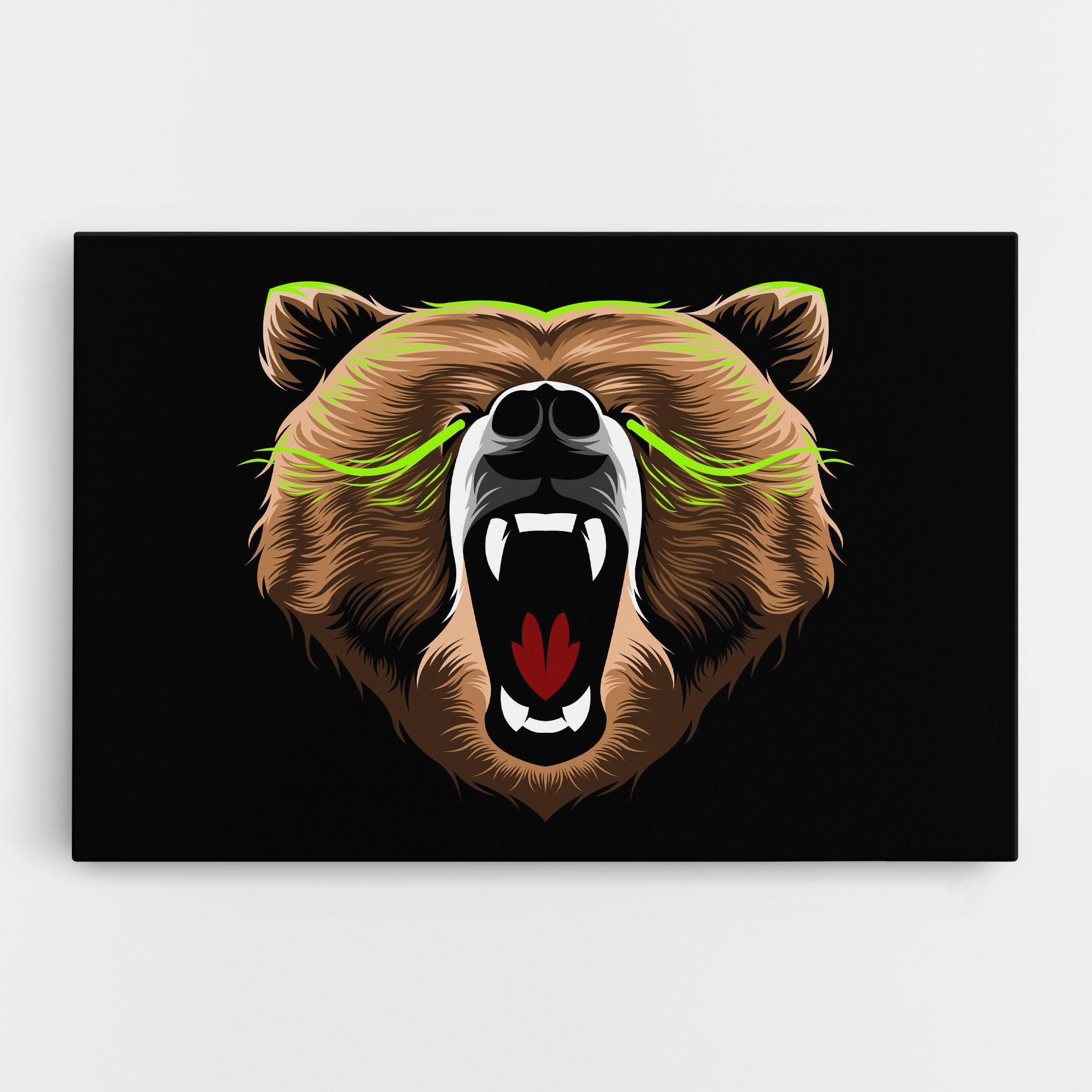 Vászonkép Green Line Bear mockup 0